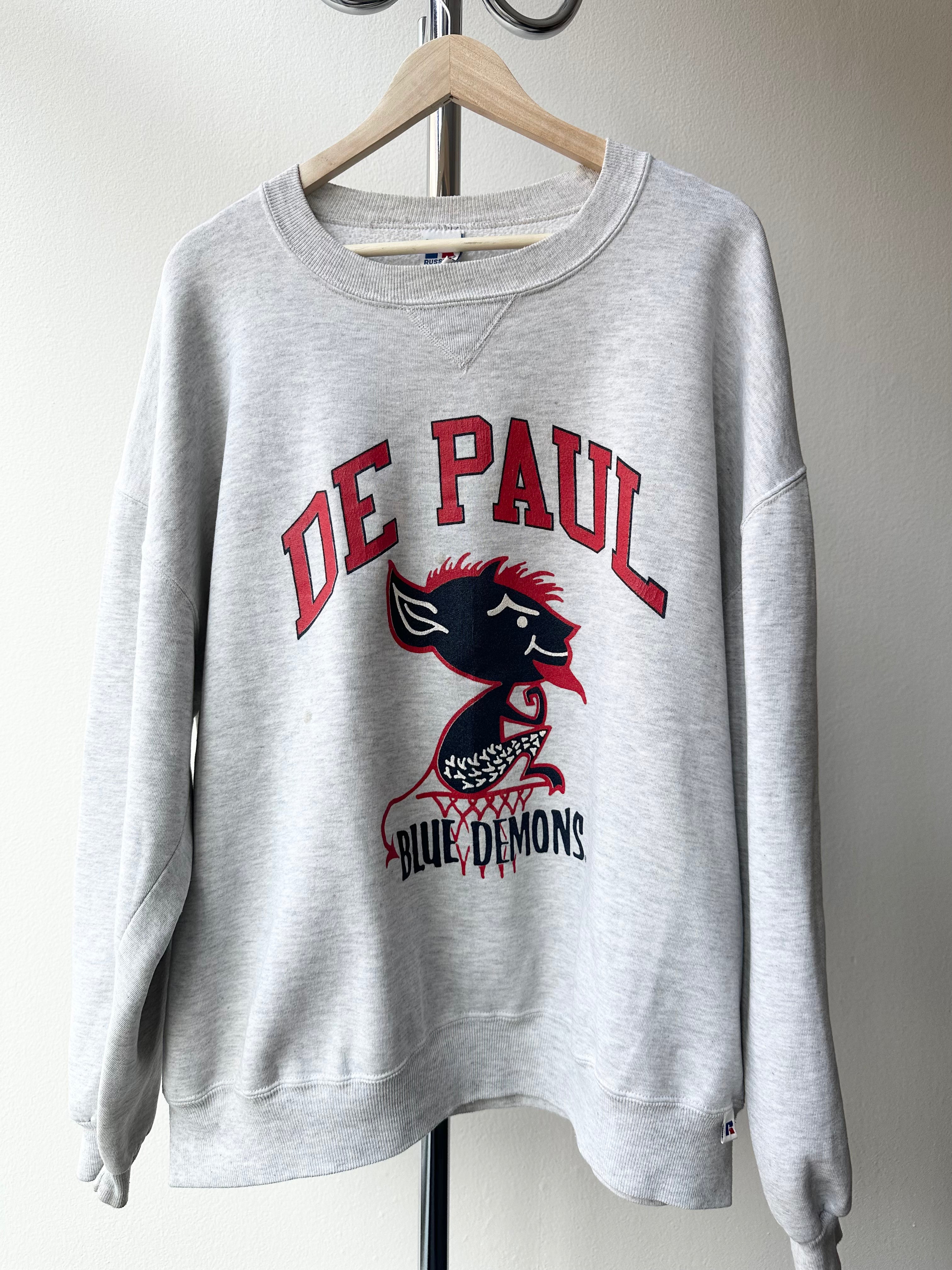 Vintage 1990s “DePaul - Blue Demons” Russell Crewneck - size XXL