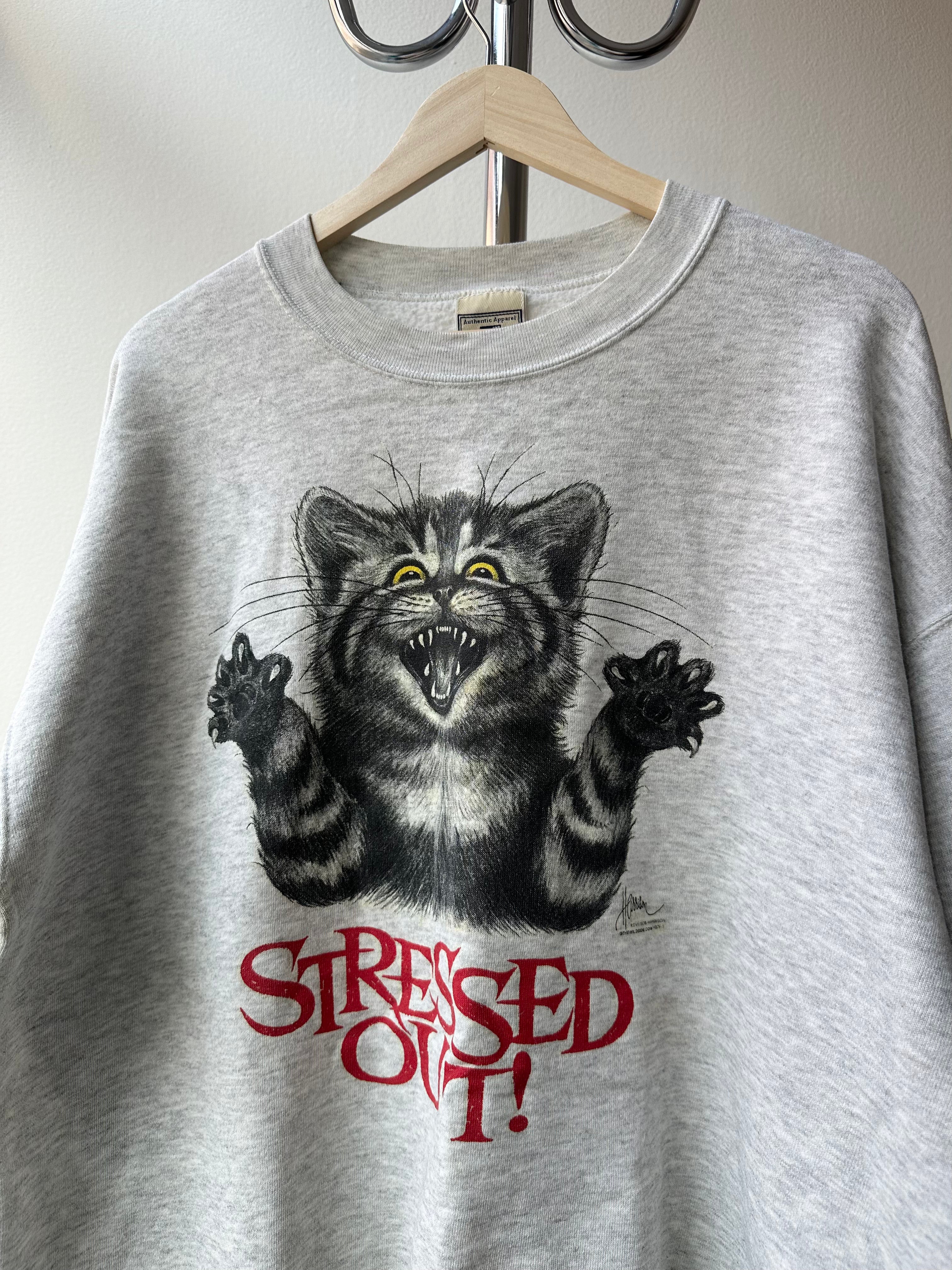 Vintage 1990s “Stressed Out” Crewneck - size XL