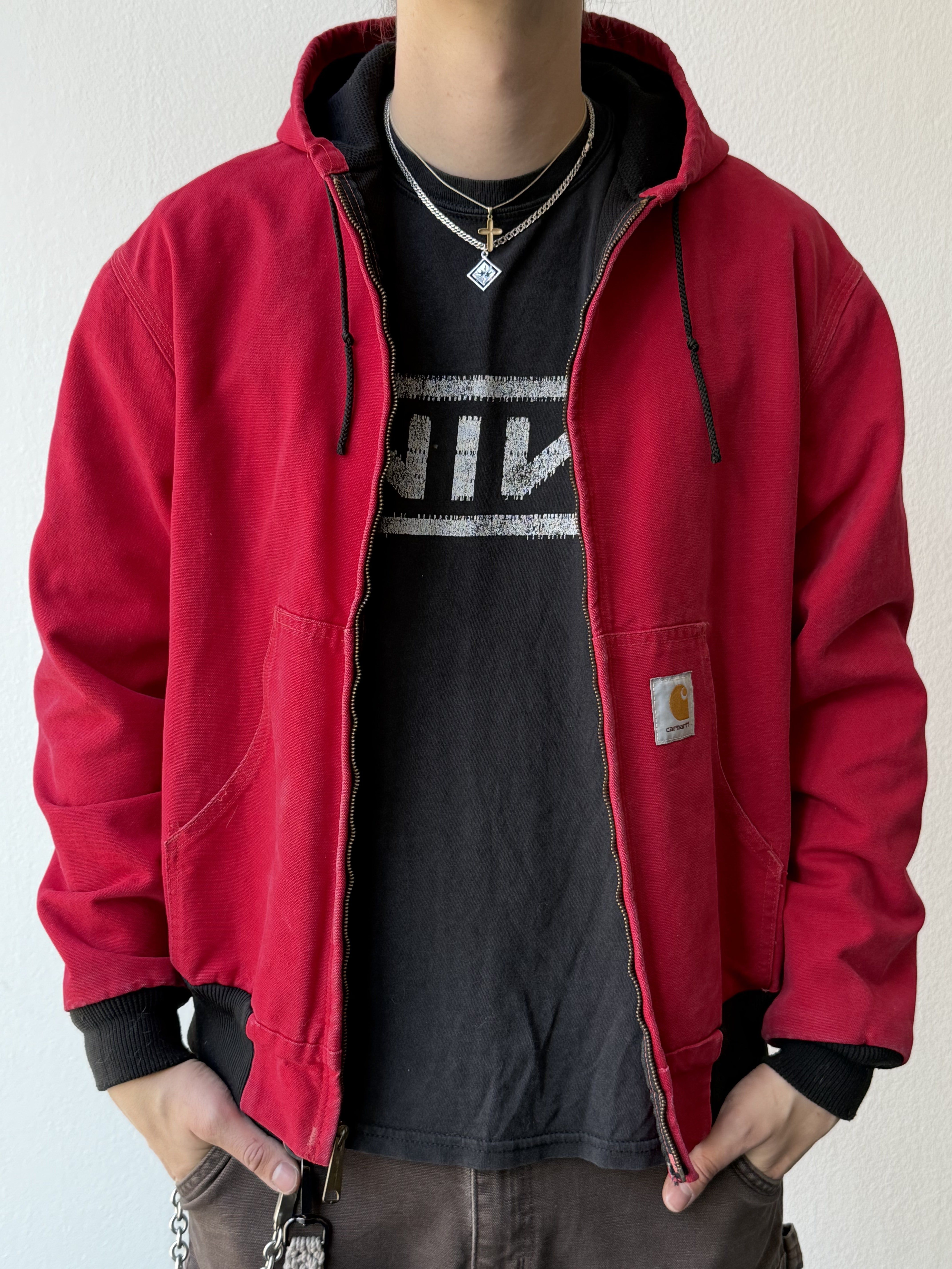 Vintage Carhartt 1990s Red Active Jacket - size M/L