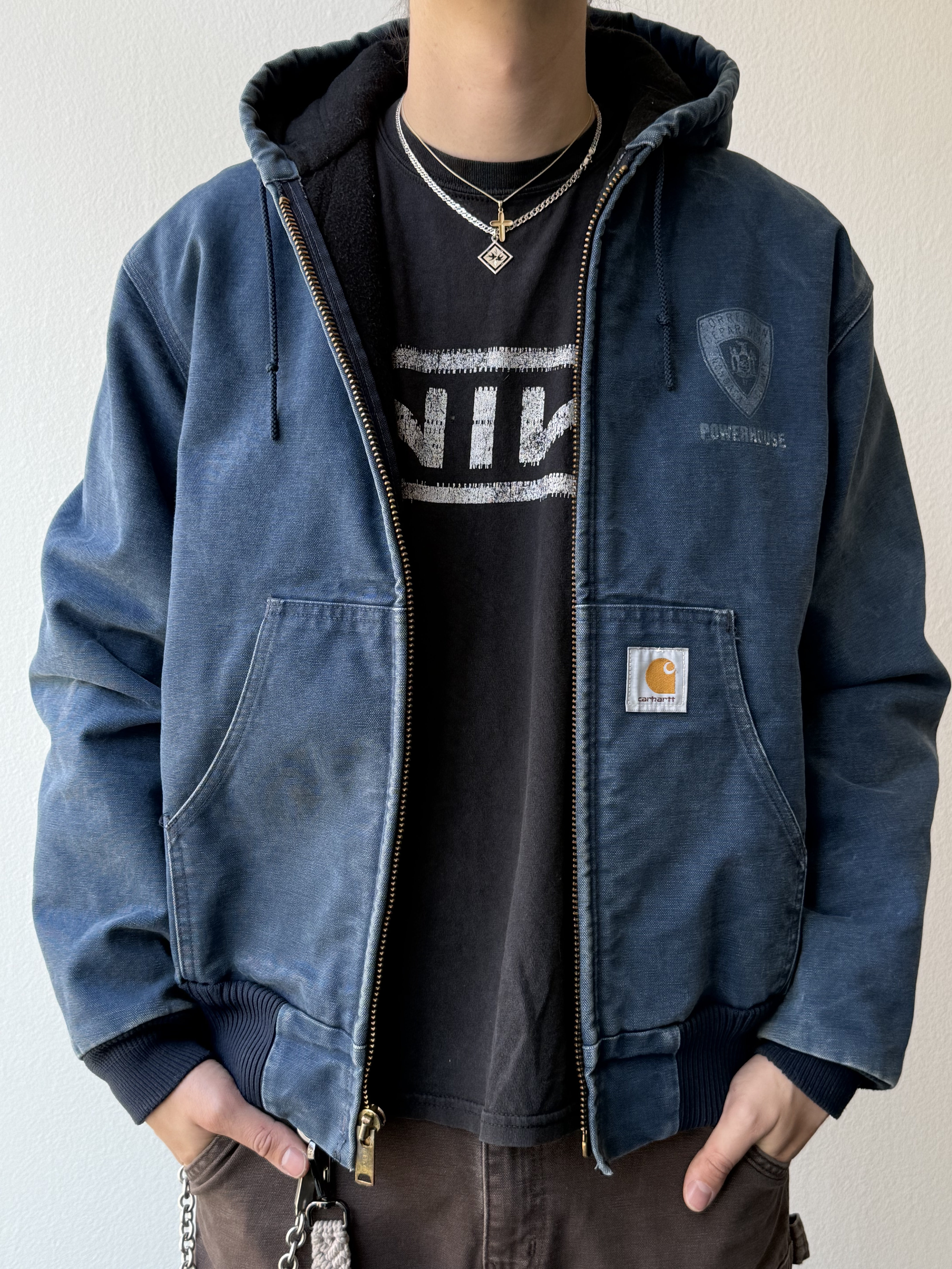 Vintage Carhartt 1990s Faded Blue Active Jacket - size M