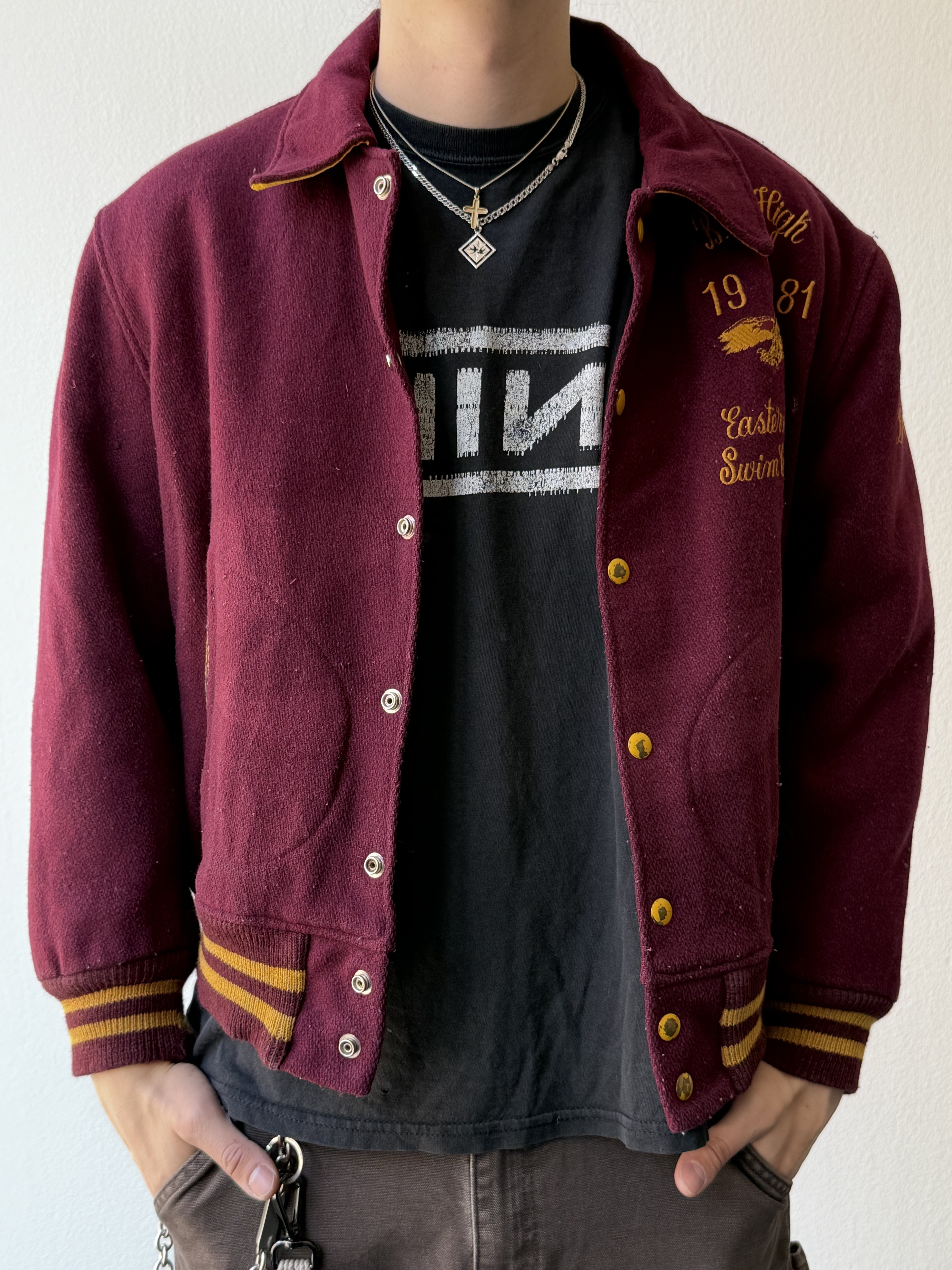 Vintage 1980s Varsity Jacket - size M/L