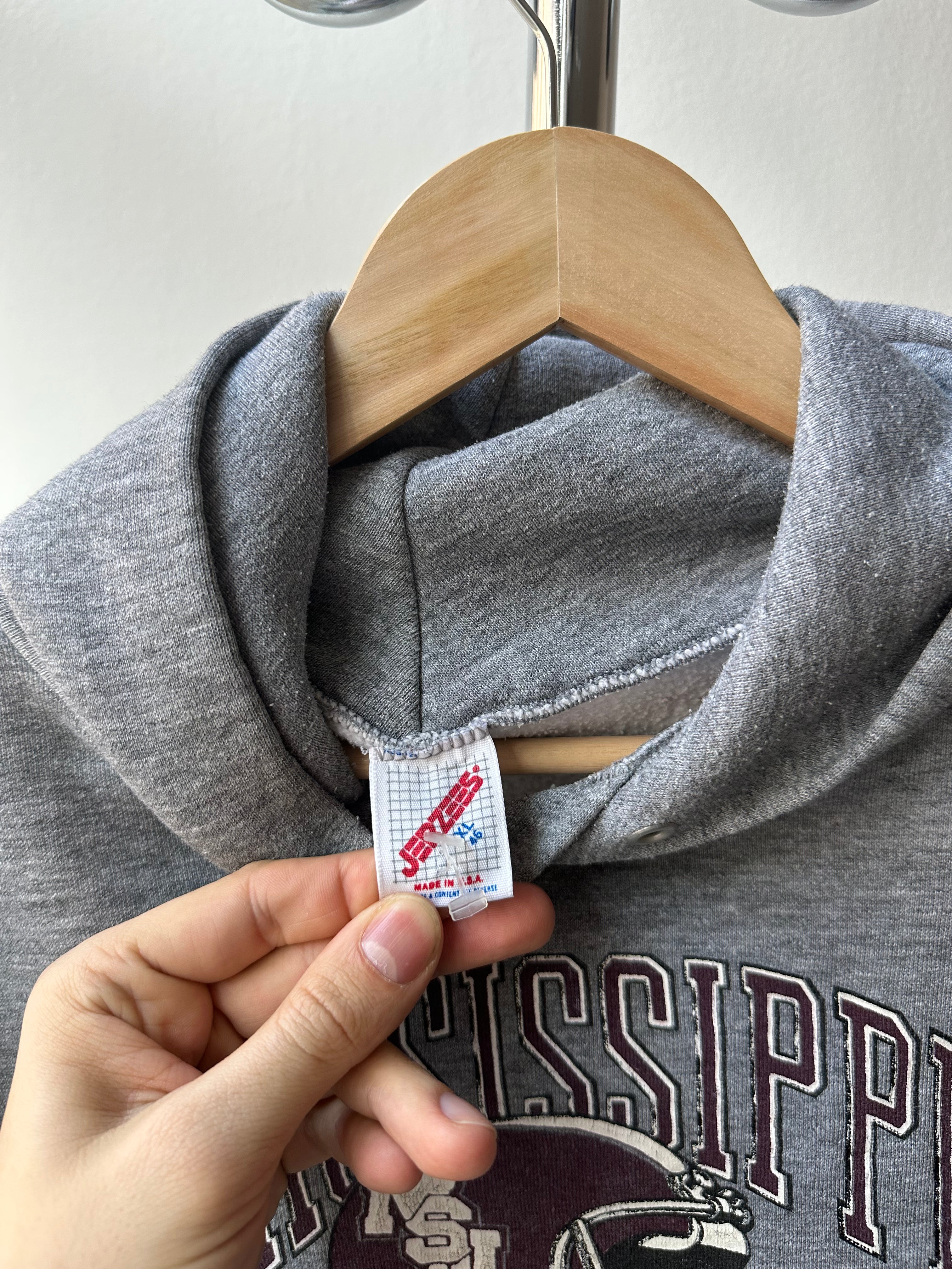 Vintage 1990s “Mississippi State” Hoodie - size XL