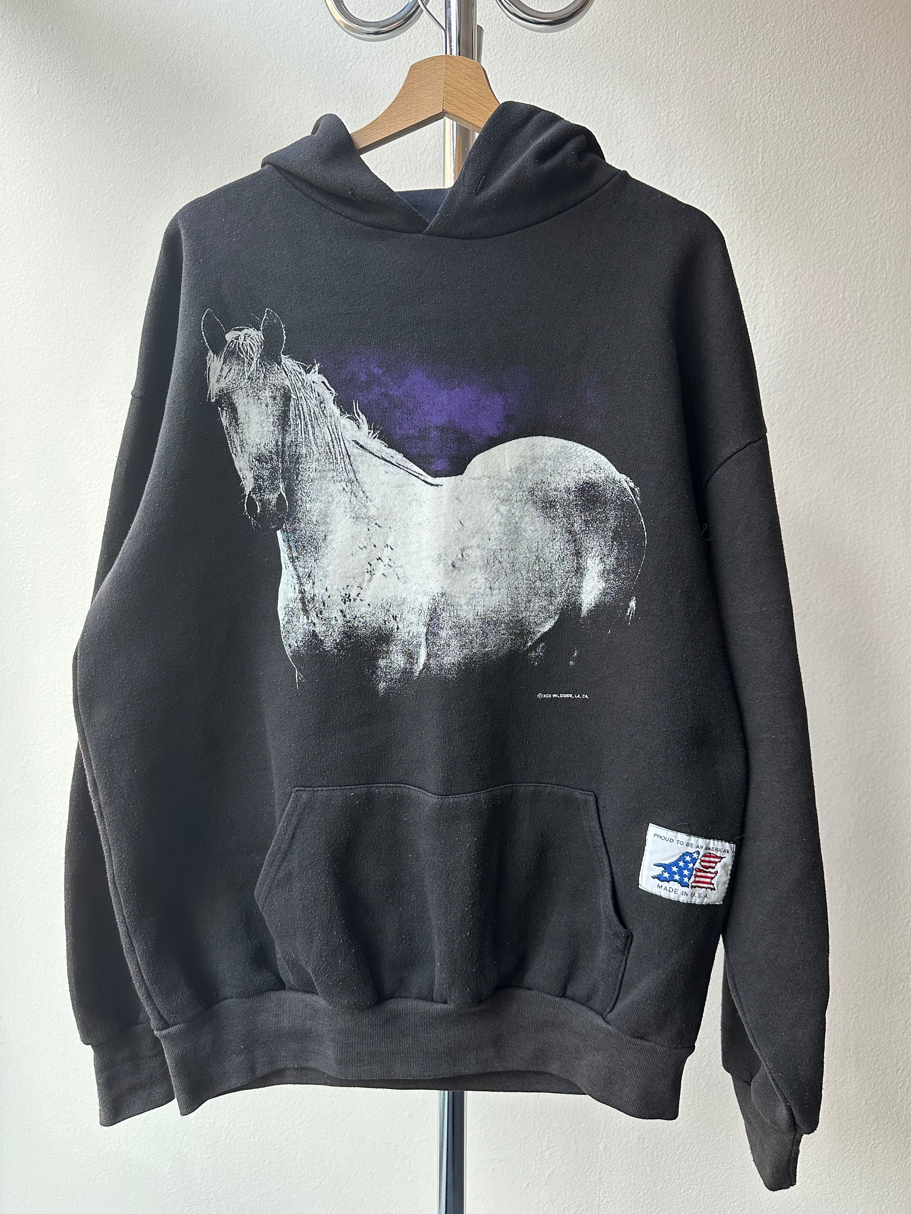 Vintage 1990s “American Horse” Hoodie - size XL