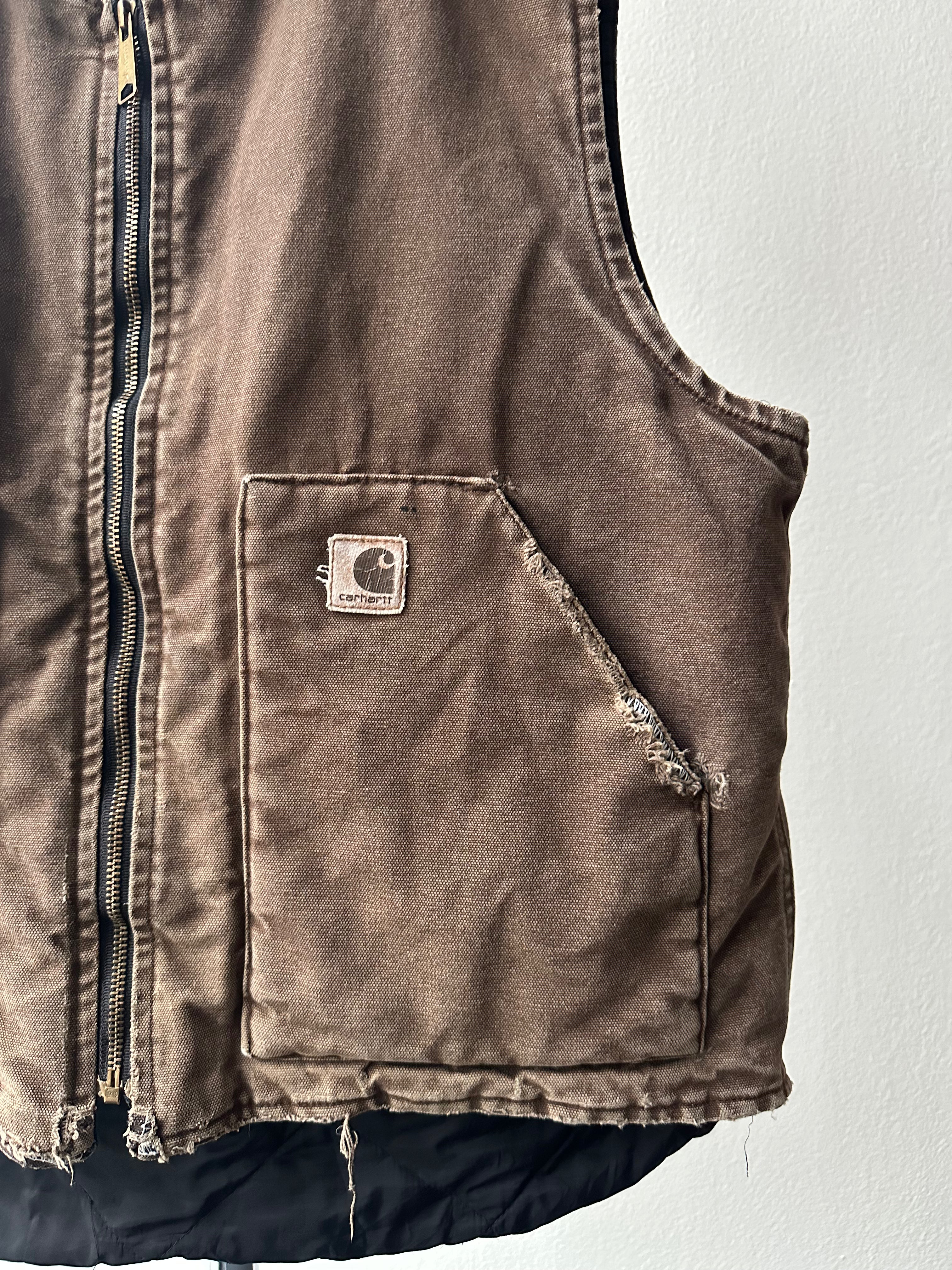 Vintage Carhartt Faded & Distressed Vest - size L