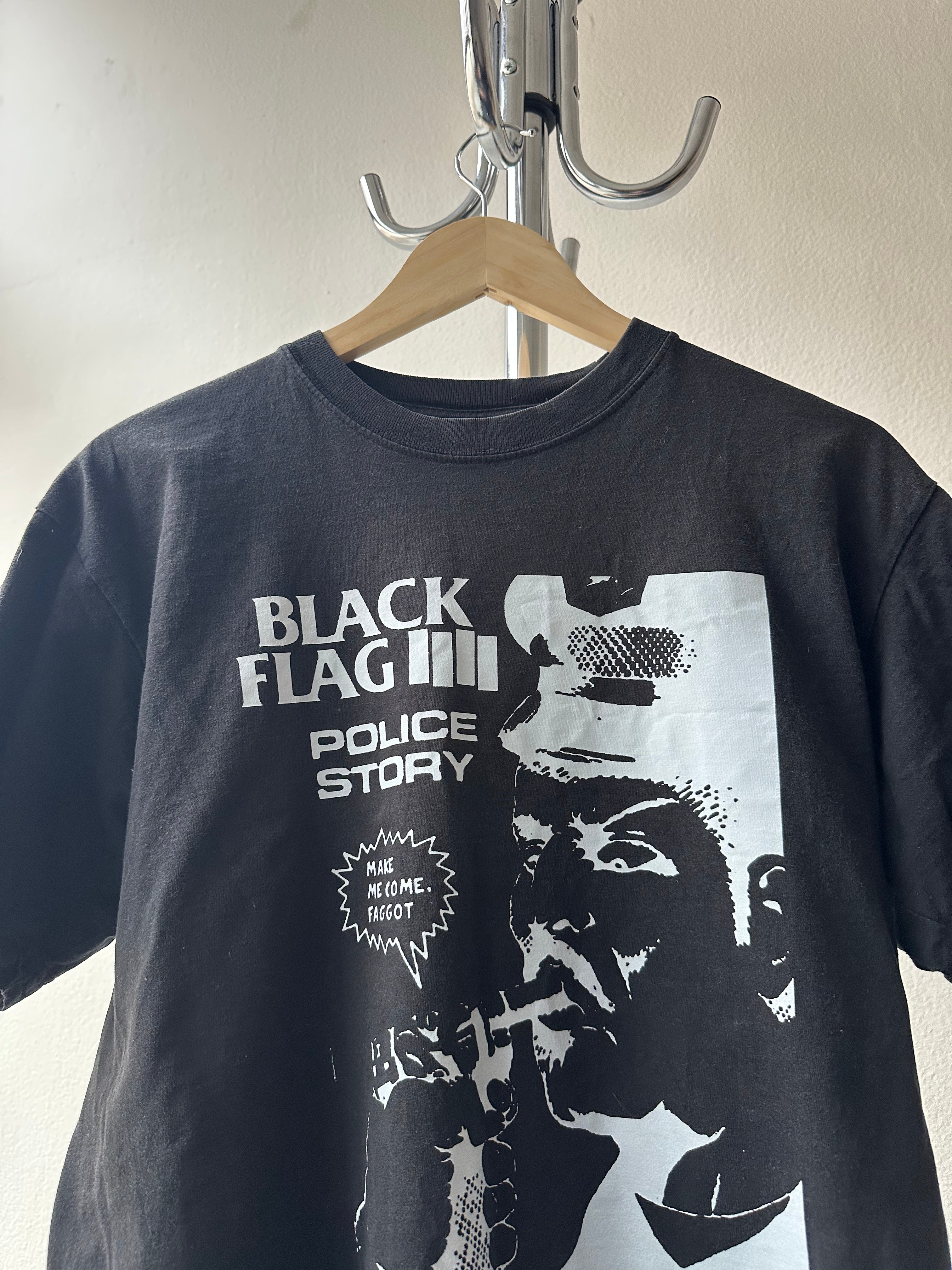 Vintage Black Flag “Police Story” 00s t-shirt - size L