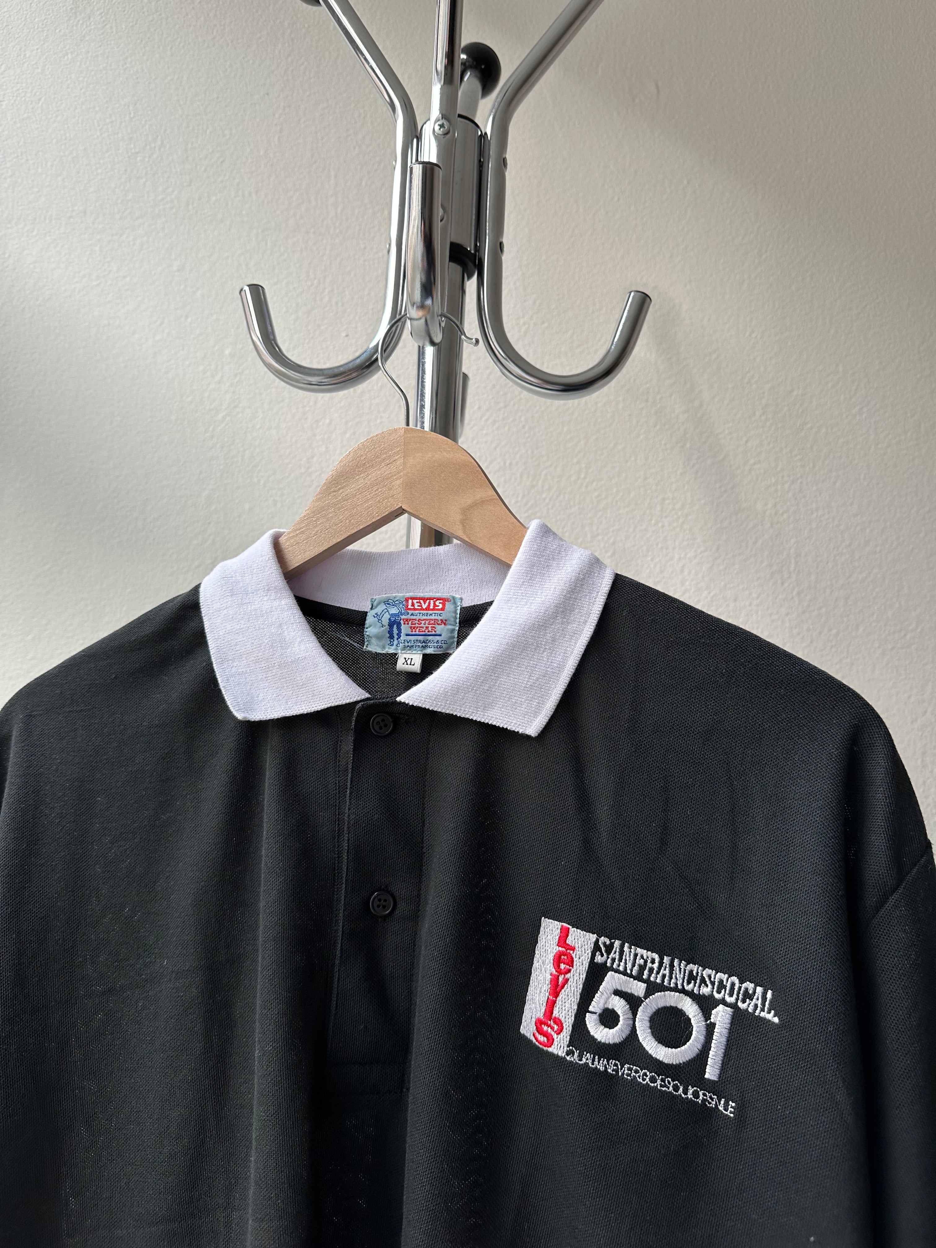 Vintage 1980s Levi’s 501 Polo T-shirt - size XL