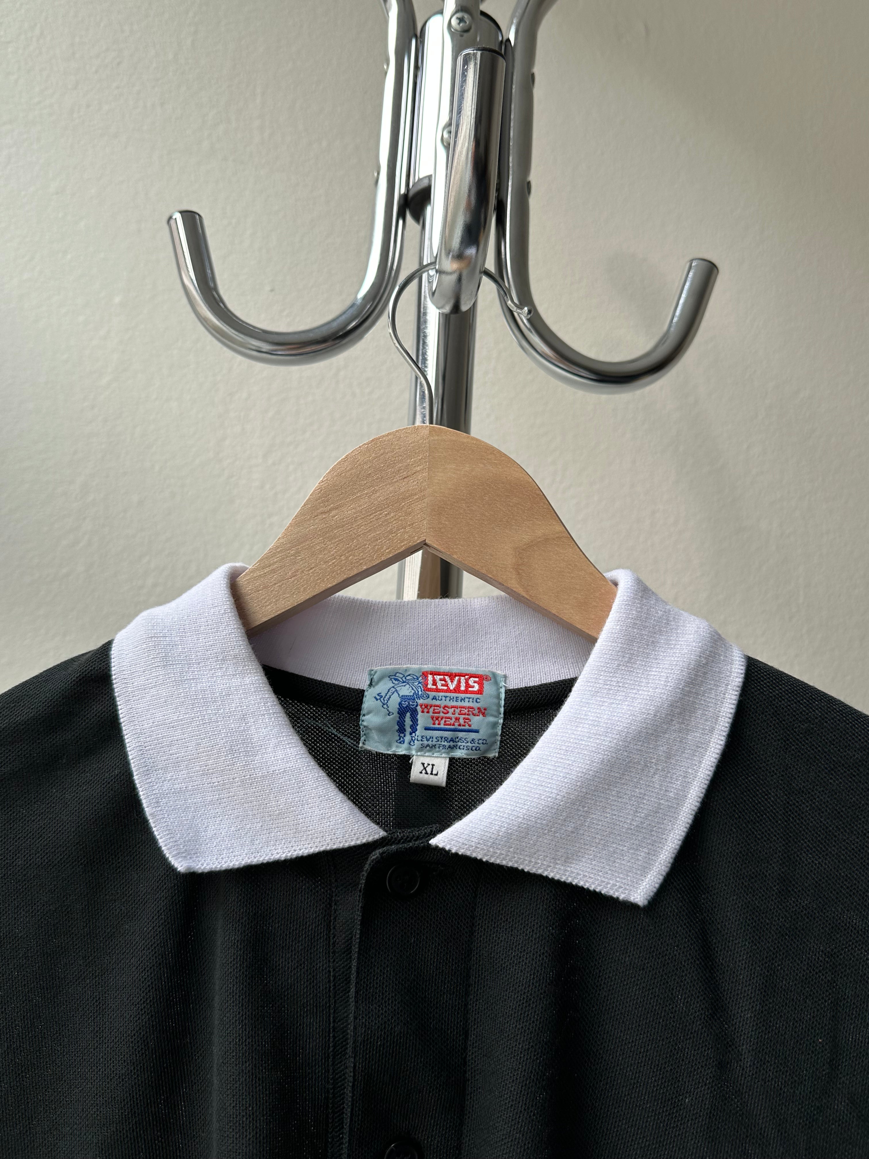 Vintage 1980s Levi’s 501 Polo T-shirt - size XL
