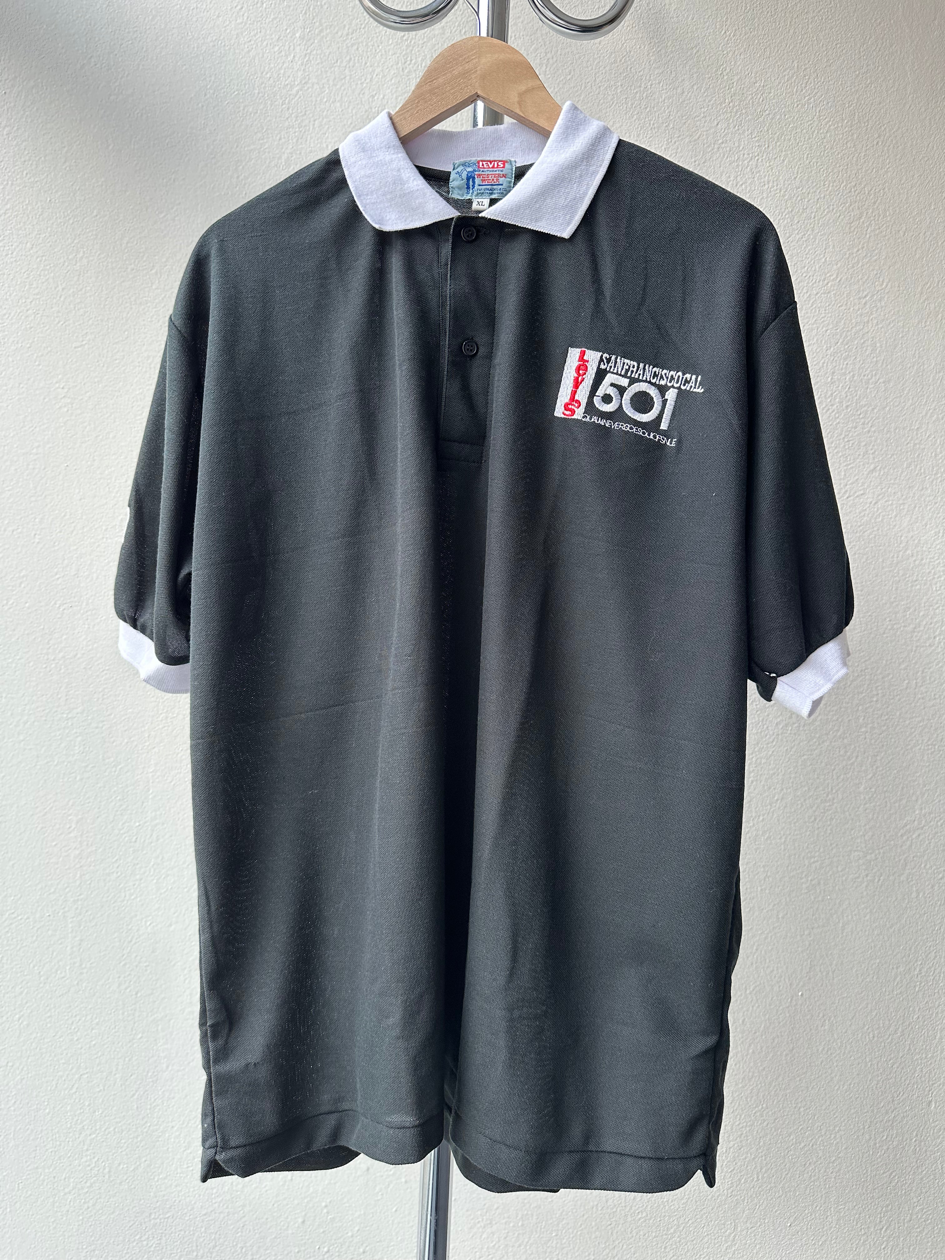 Vintage 1980s Levi’s 501 Polo T-shirt - size XL
