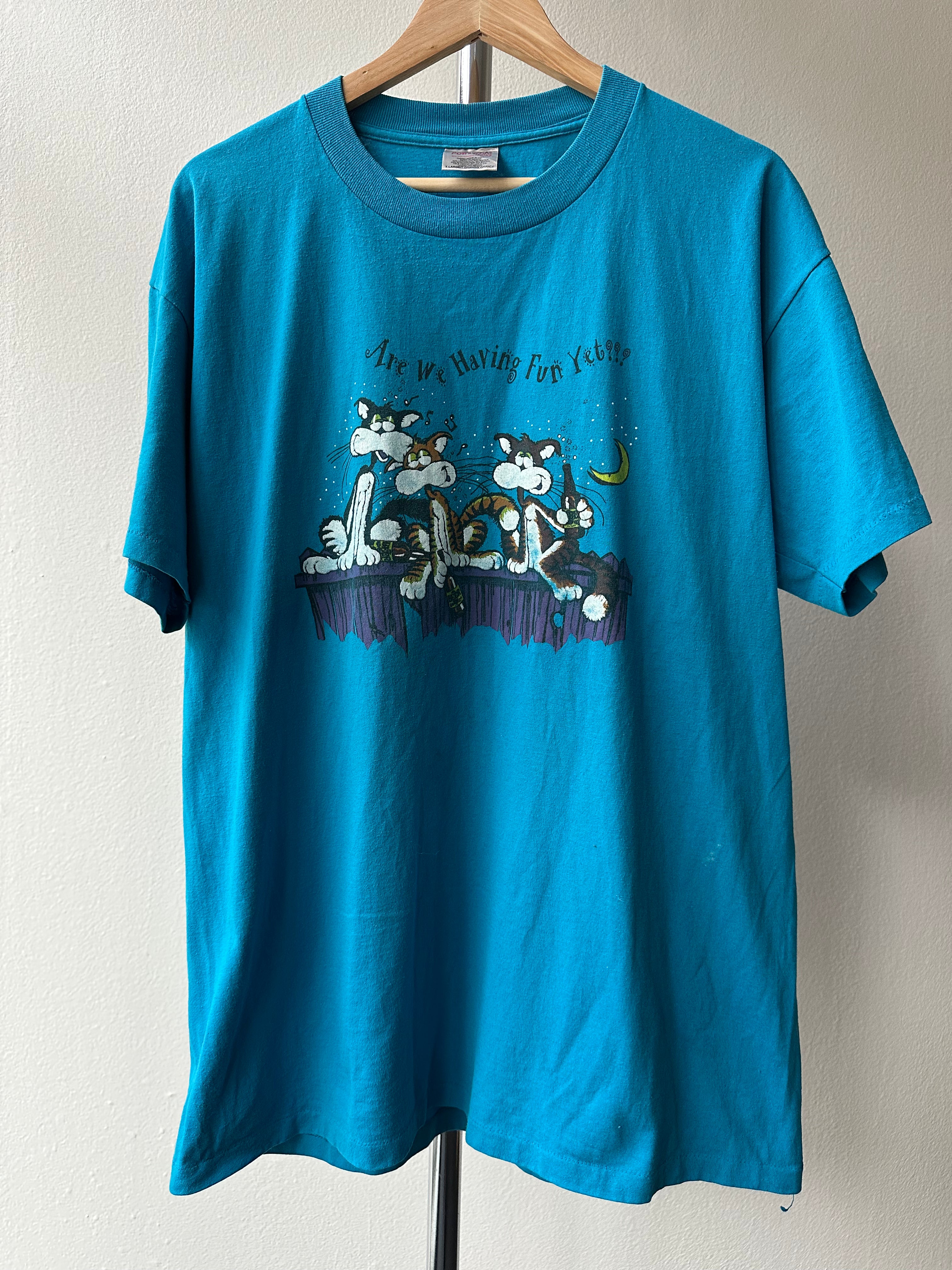 Vintage 1990s "Are we having fun yet ?" T-shirt - size XL