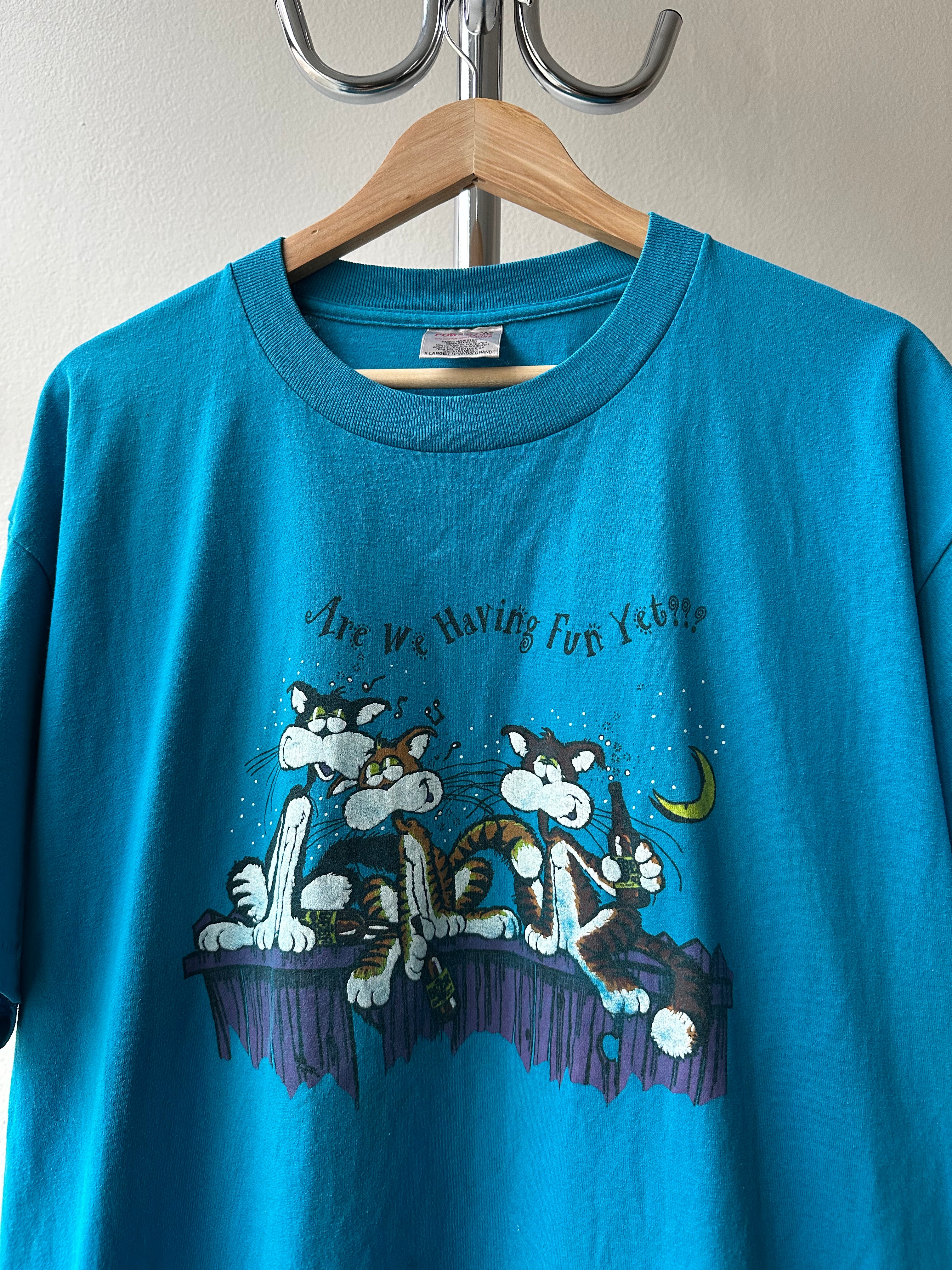 Vintage 1990s "Are we having fun yet ?" T-shirt - size XL