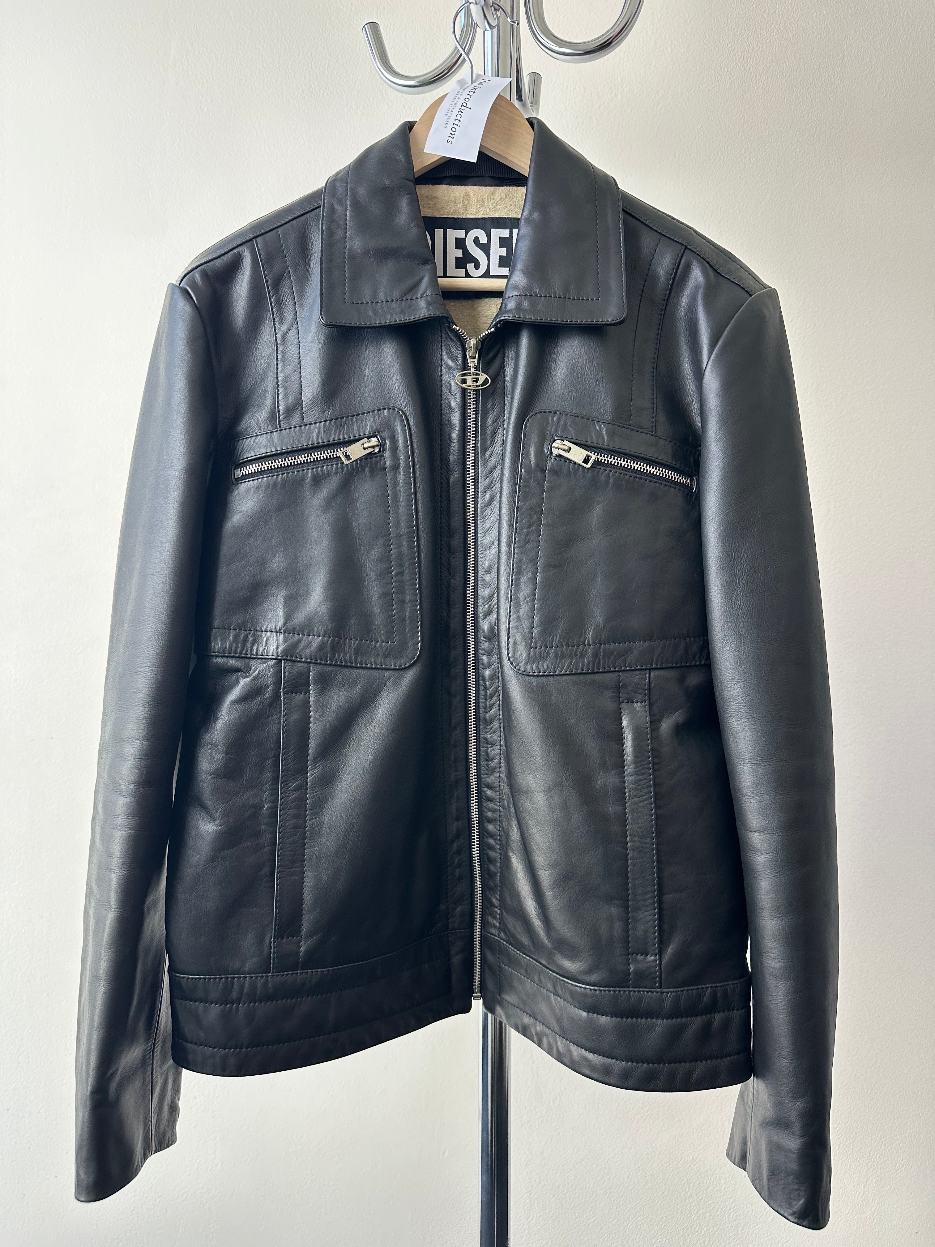 Diesel "Café Racer" Leather Jacket - size M