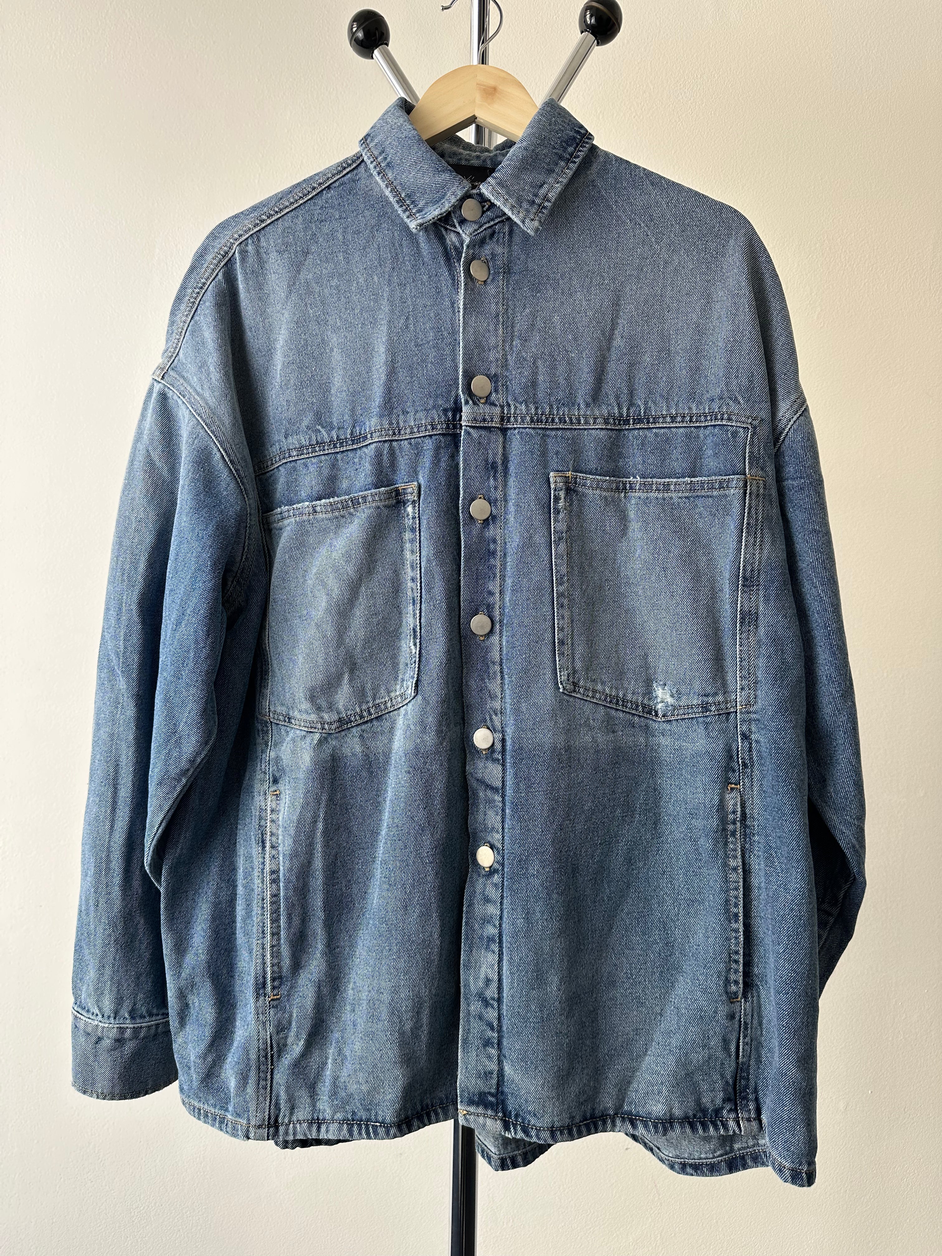 Andrea Ya’aqov Oversized Denim Shirt Jacket - size XL
