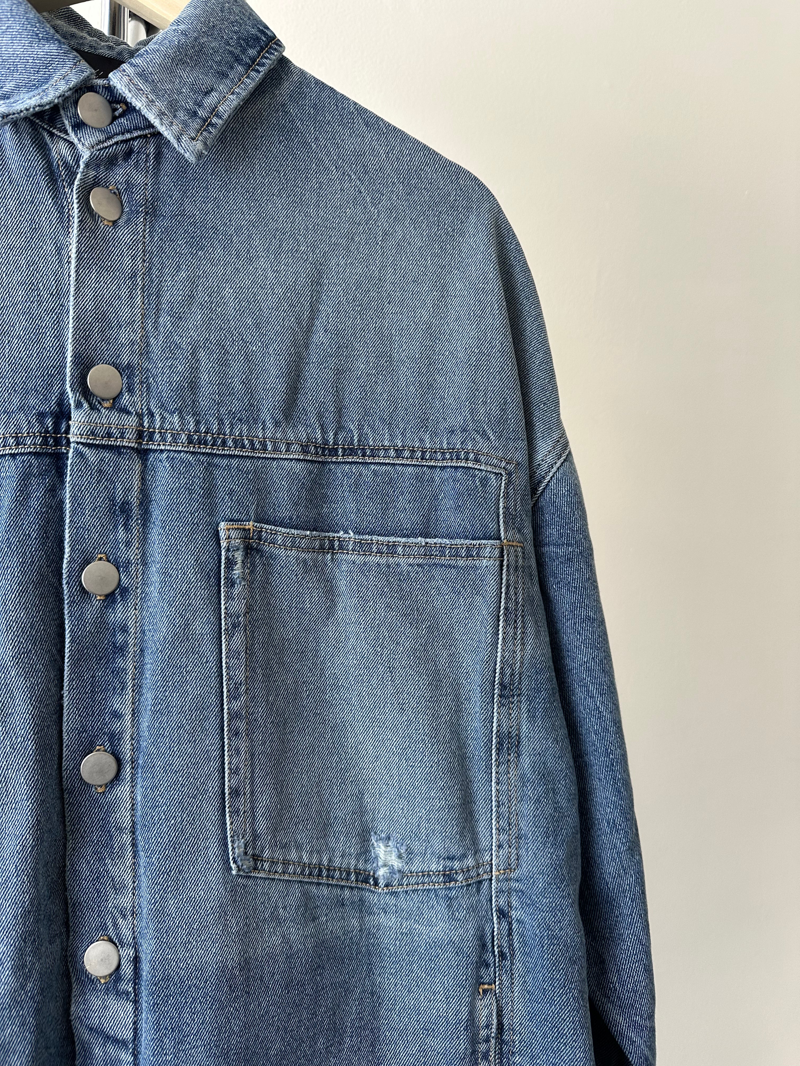 Andrea Ya’aqov Oversized Denim Shirt Jacket - size XL
