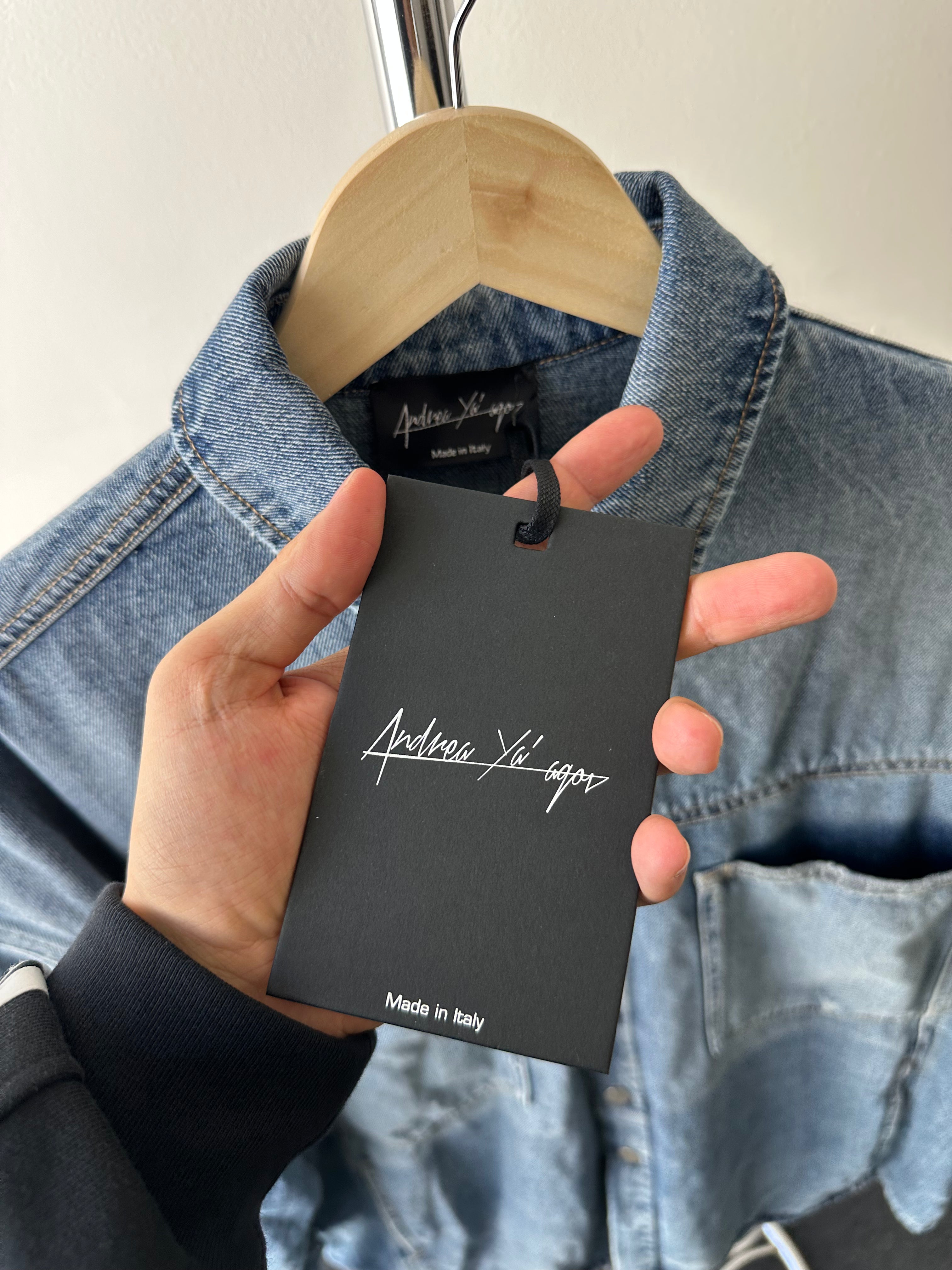 Andrea Ya’aqov Oversized Denim Shirt Jacket - size XL