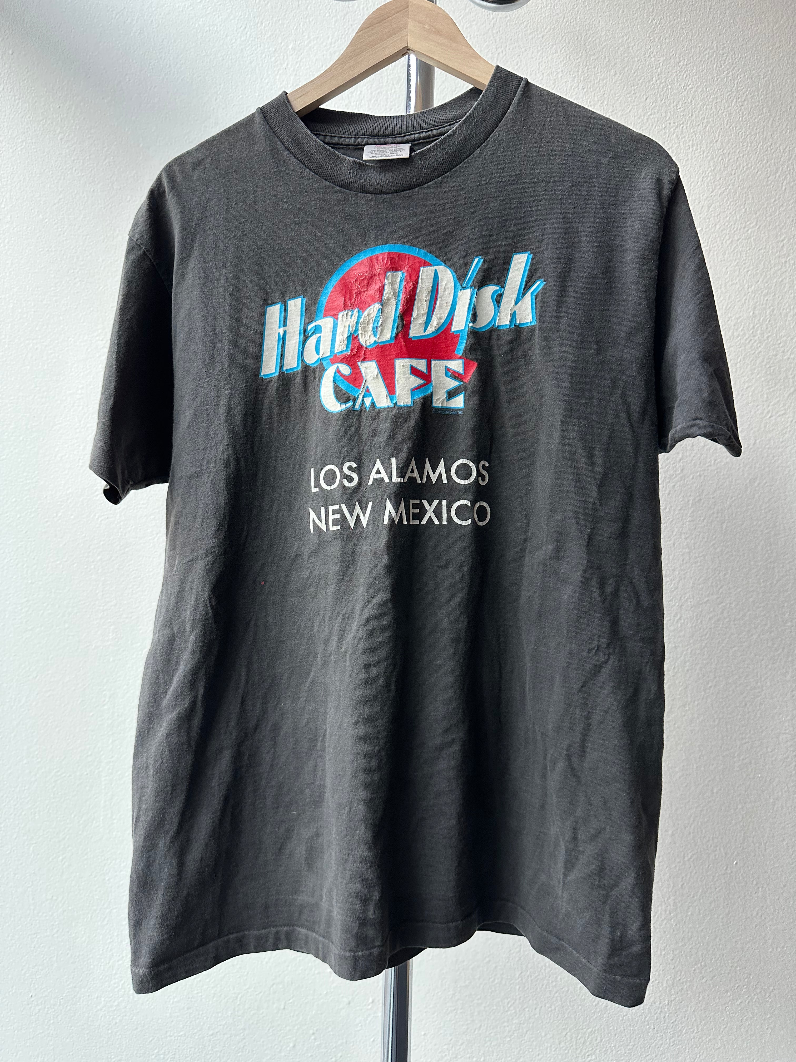 Vintage 1990s "Hard Disk Café" T-shirt - size L