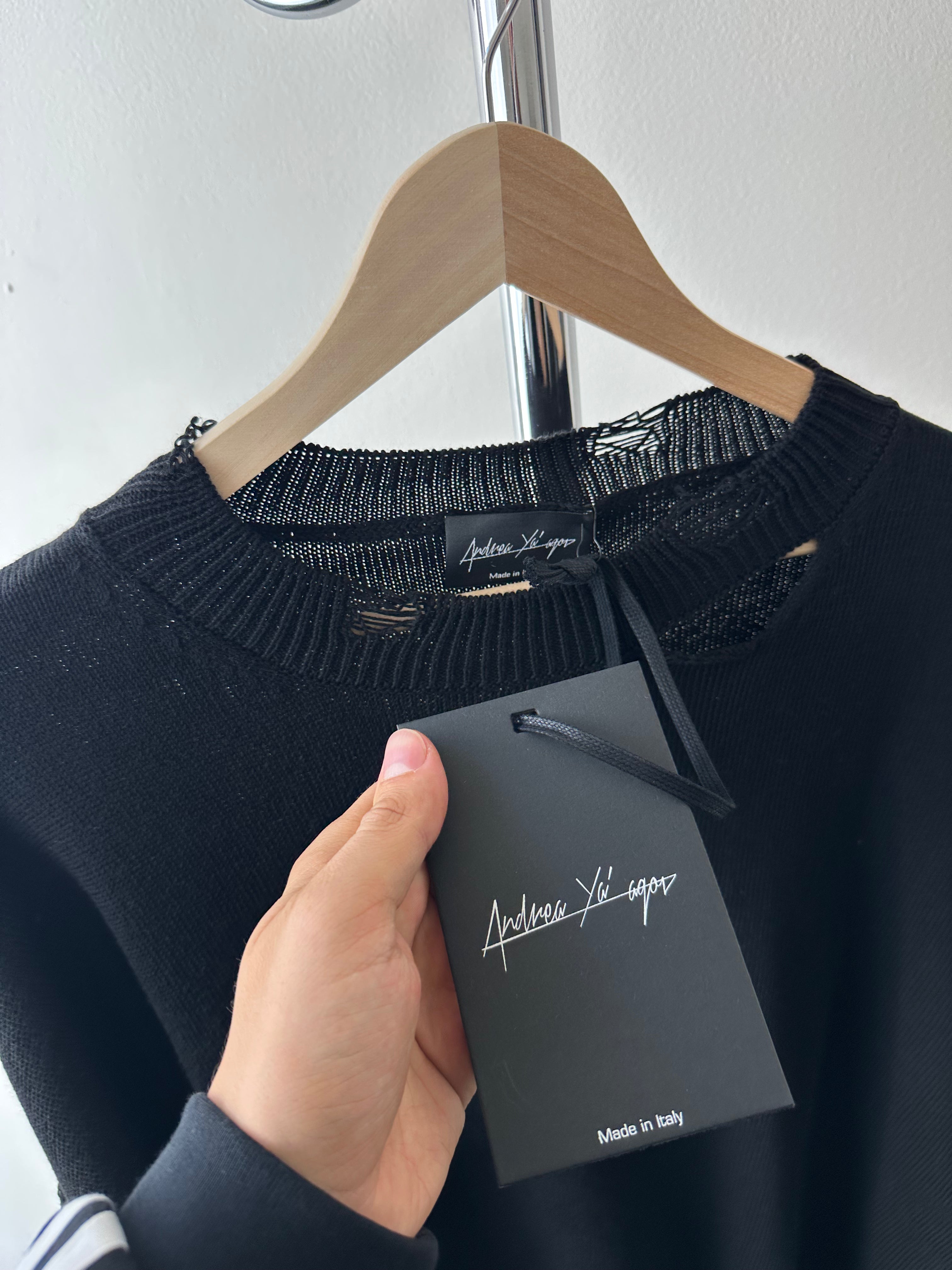 Andrea Ya’aqov "Distressed" Heavy Knit - size L