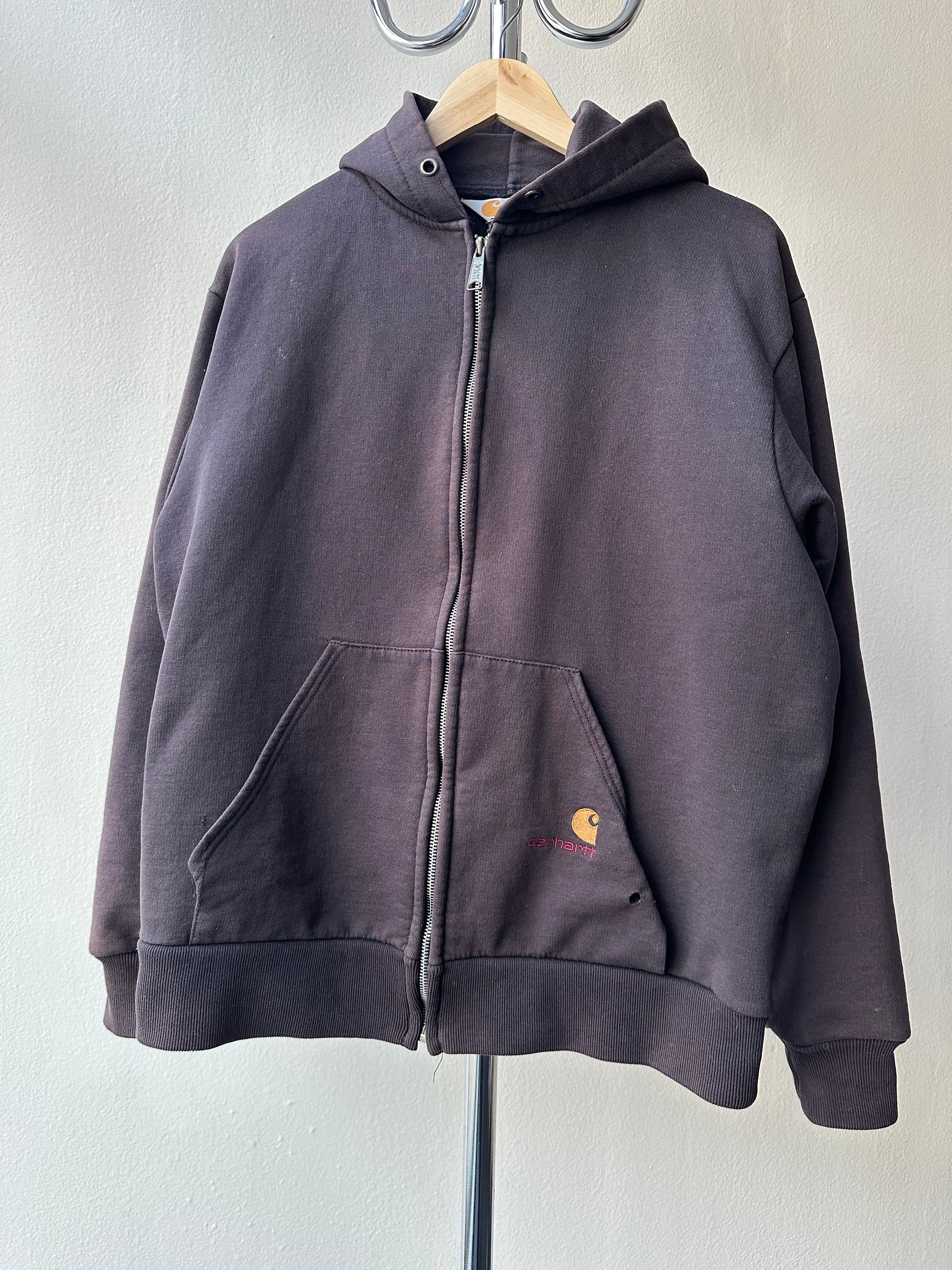 Vintage 1990s Carhartt Thrashed Zip-Up Hoodie - size M/L