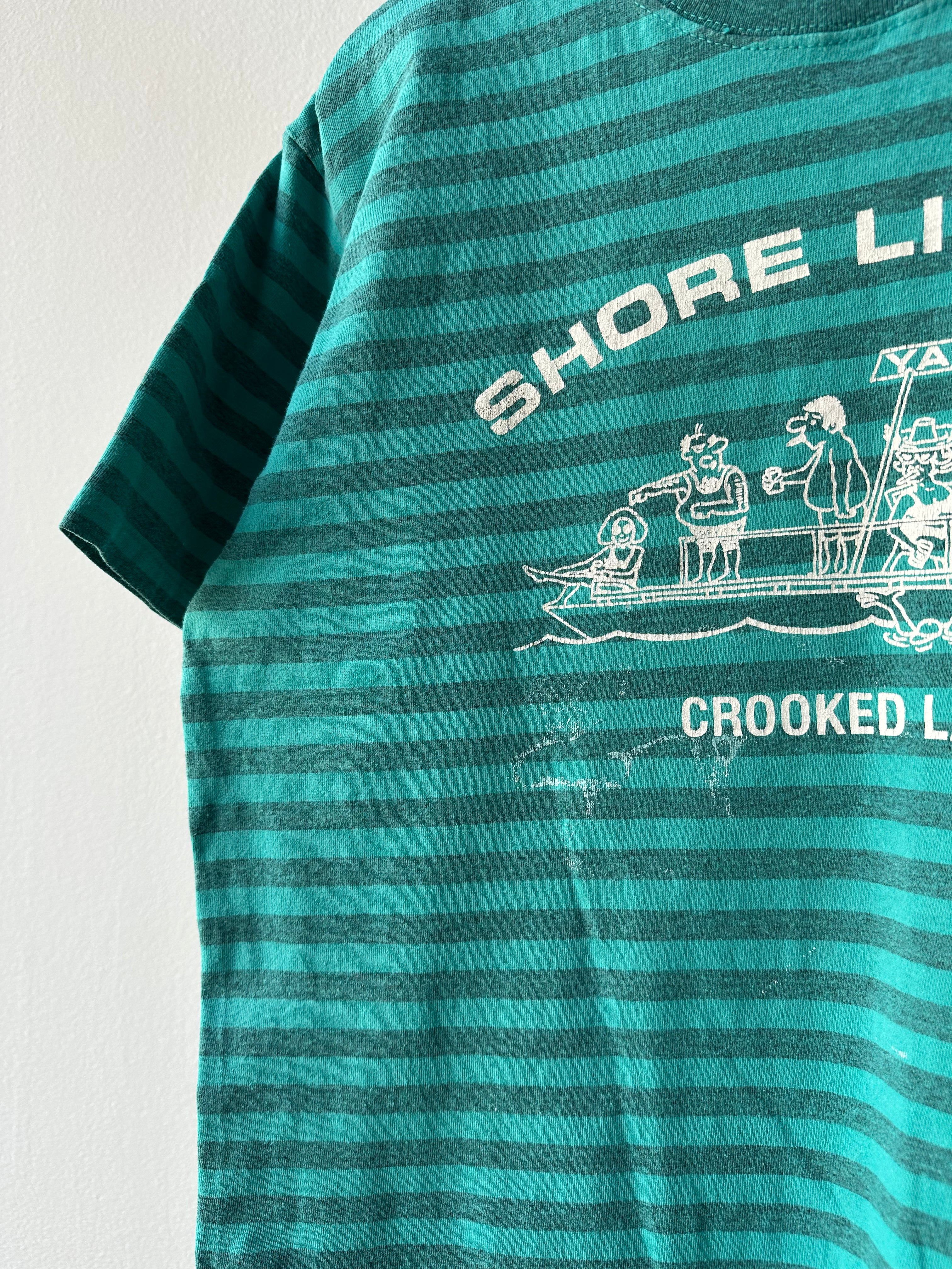 Vintage 1990s "Crooked Lake" Funny Tourist T-shirt - size L