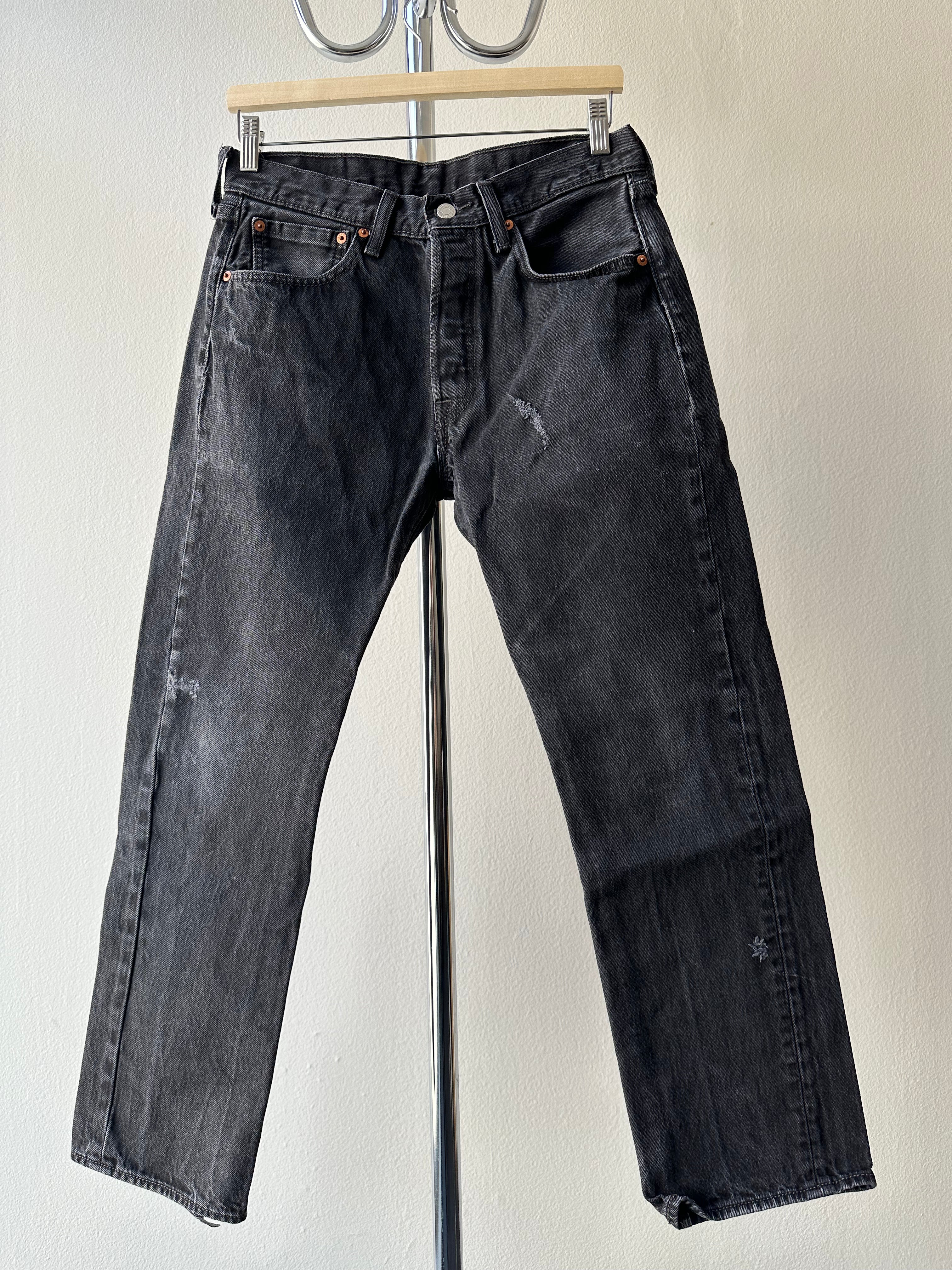 Vintage Levi's 501 Washed Black Pants - size 31x30