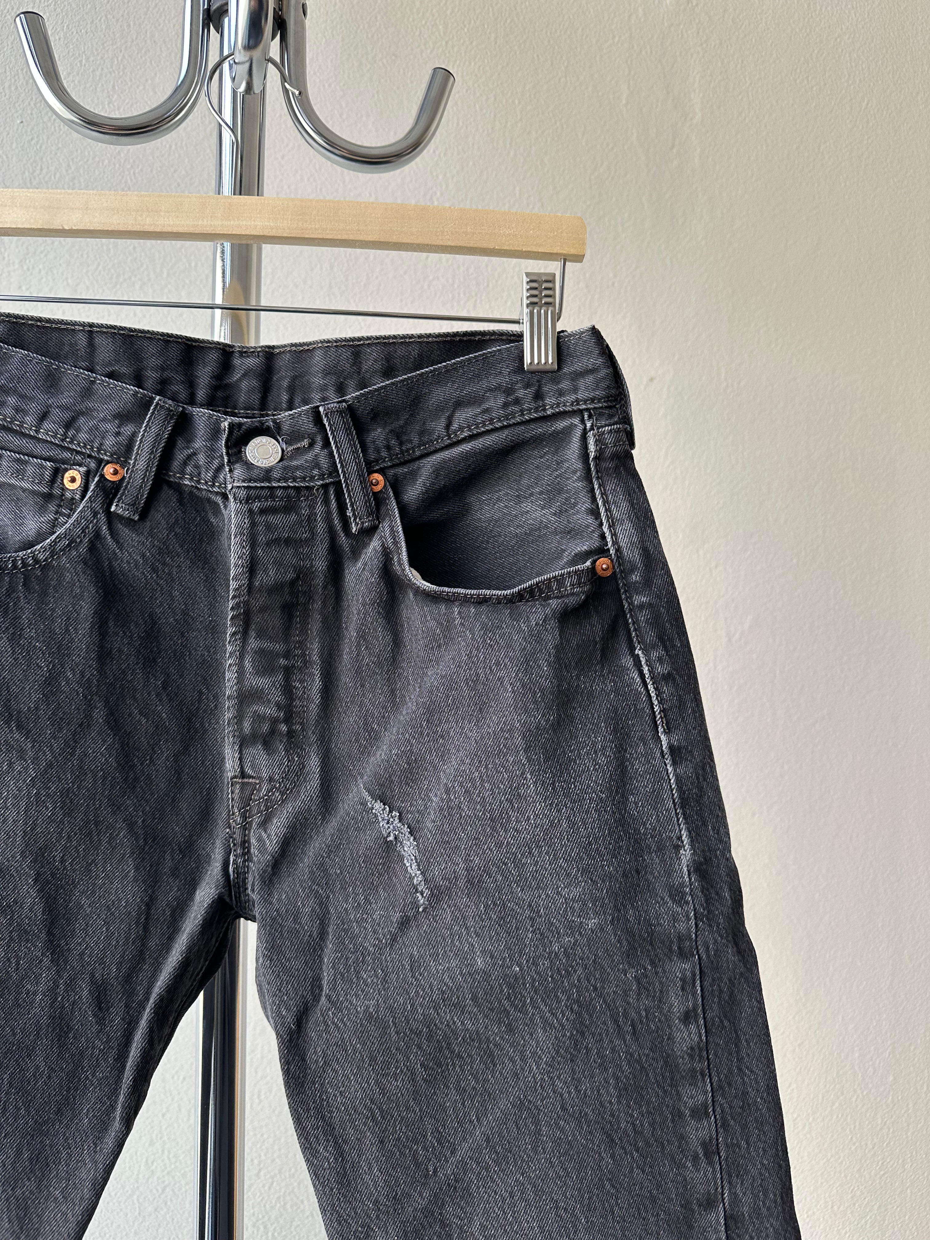 Vintage Levi's 501 Washed Black Pants - size 31x30