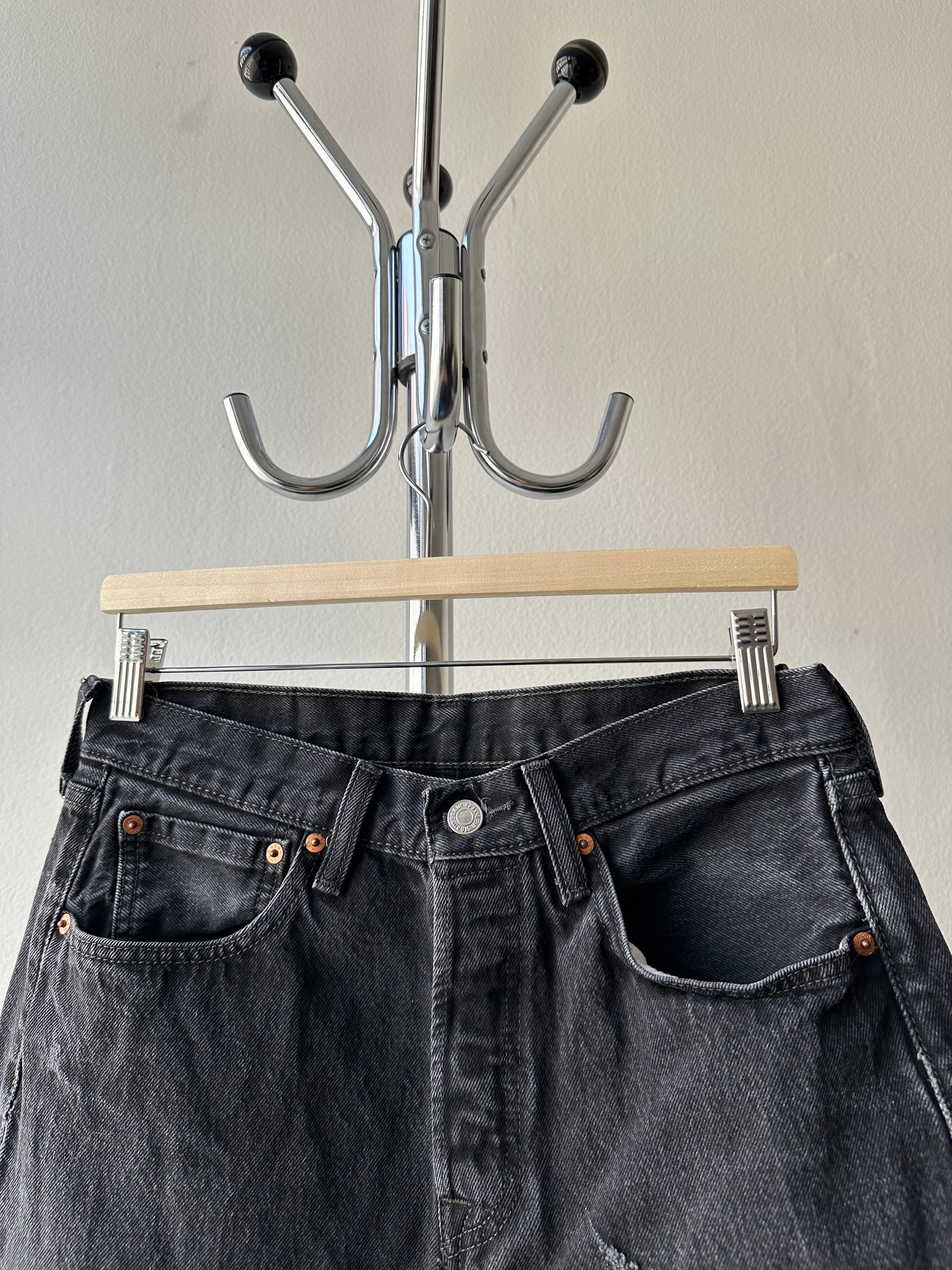 Vintage Levi's 501 Washed Black Pants - size 31x30