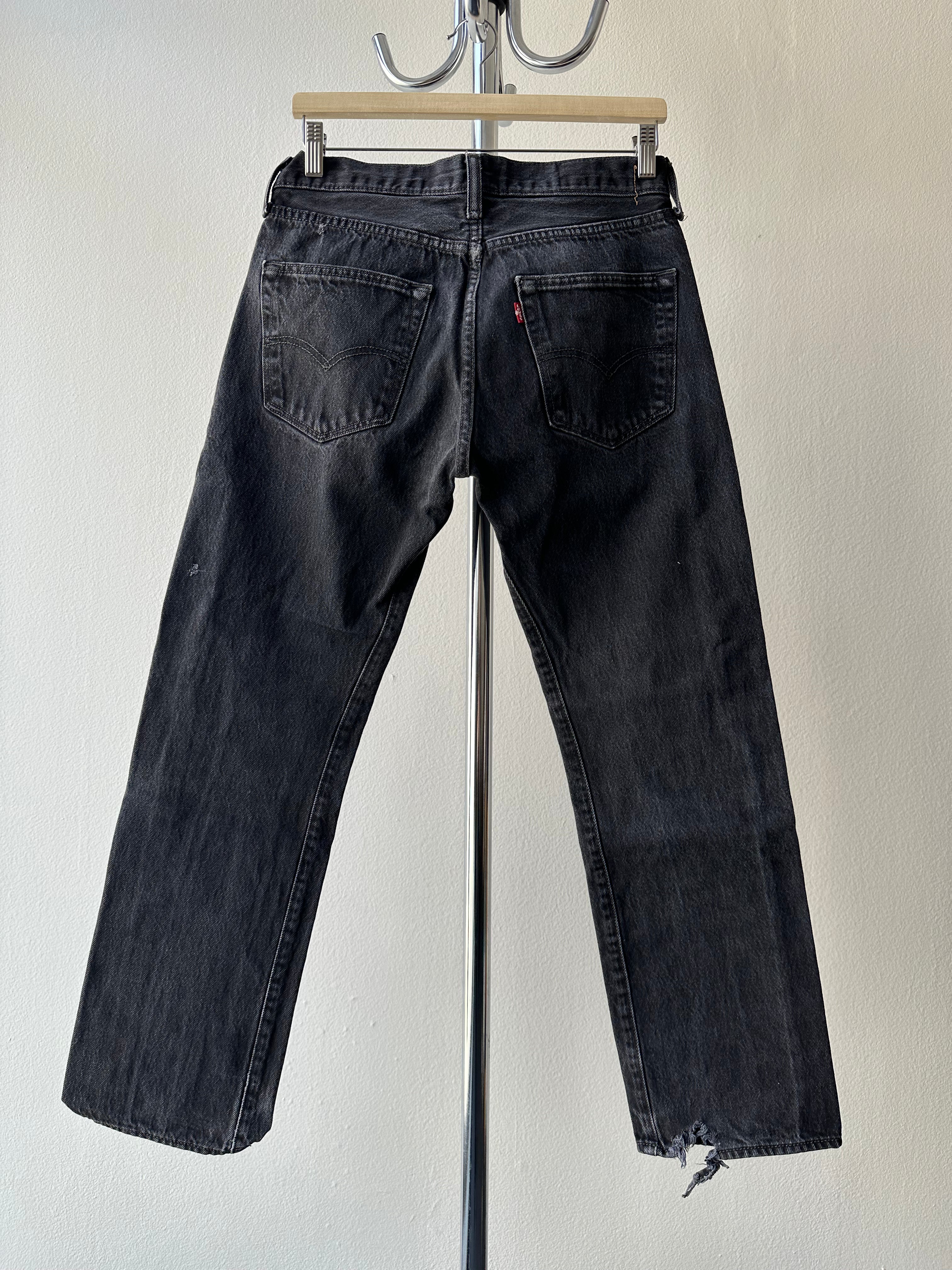 Vintage Levi's 501 Washed Black Pants - size 31x30