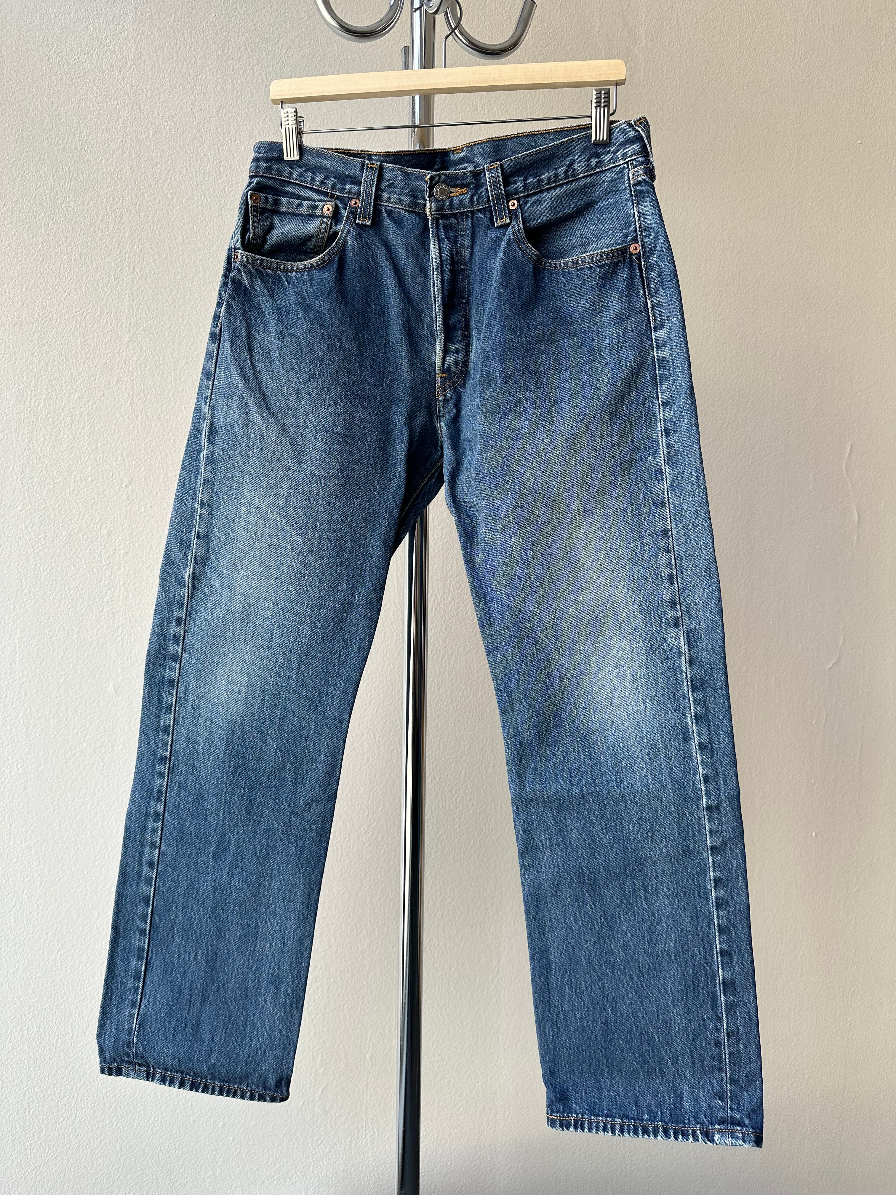 Vintage 1990s Levi's 501 Faded Denim Pants - size 33x30