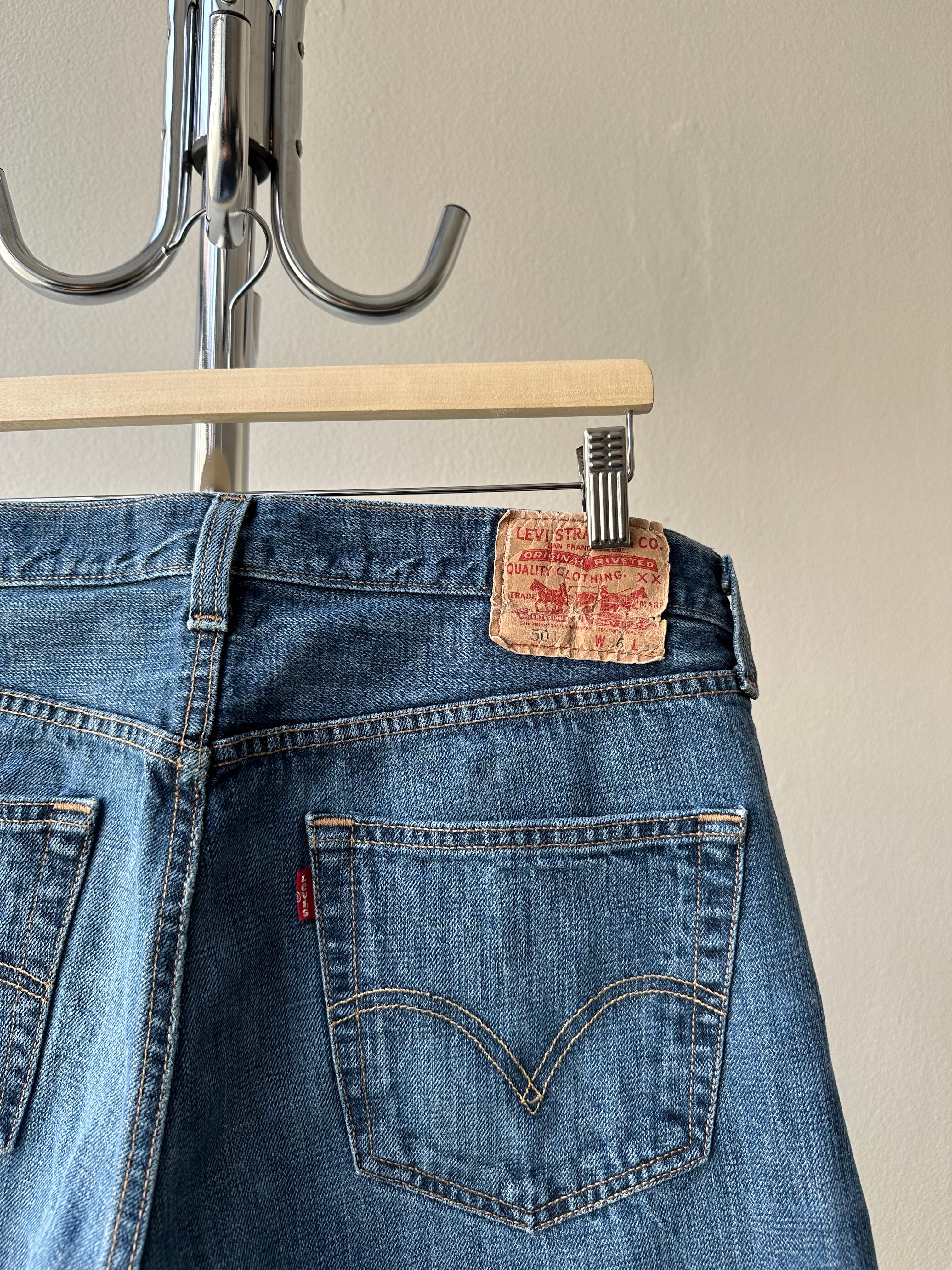 Vintage Levi’s 501 "Ring-Spun & Rope-Dyed" Denim Pants - size 36x32