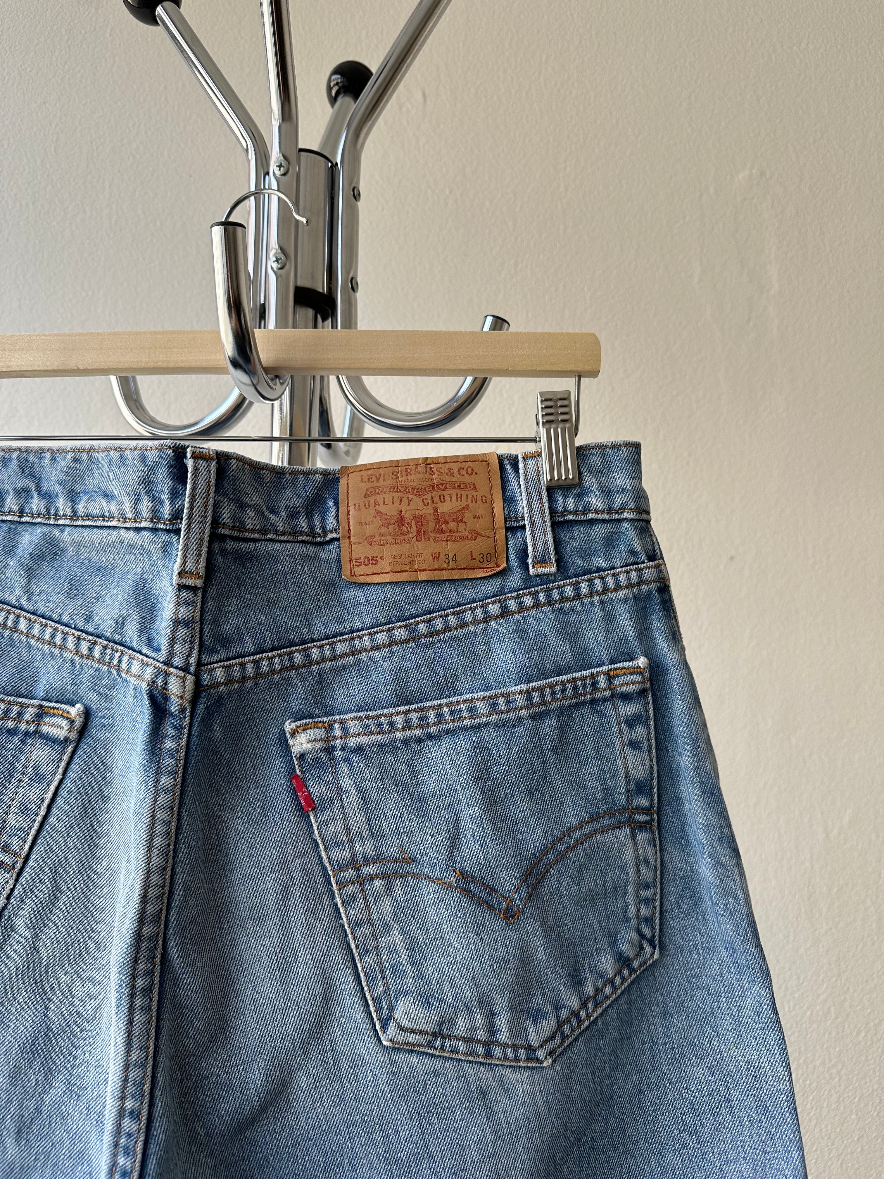Vintage 1980s Levi's Distressed & Faded Denim Pants - size 34x30