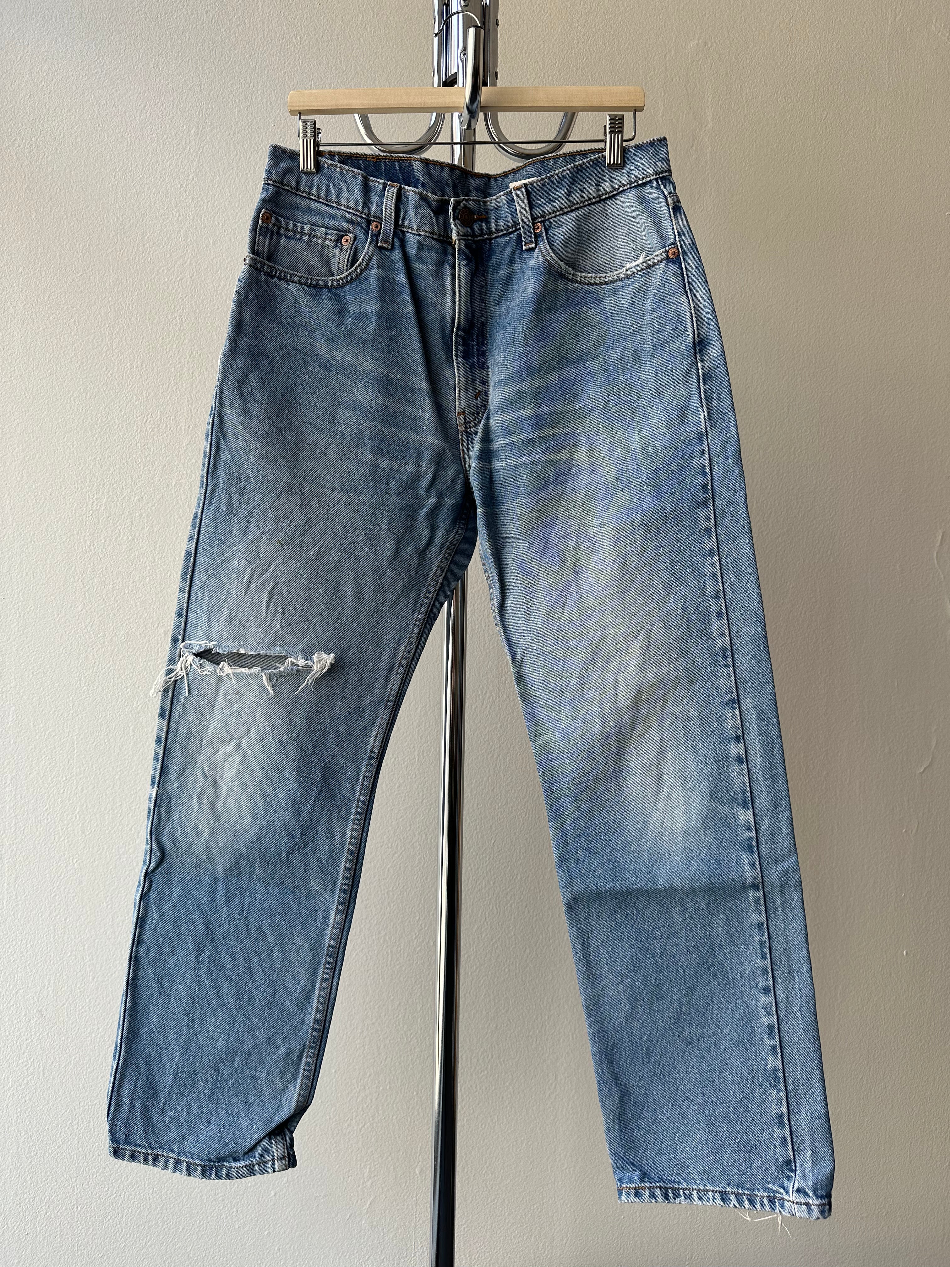 Vintage 1980s Levi's Distressed & Faded Denim Pants - size 34x30