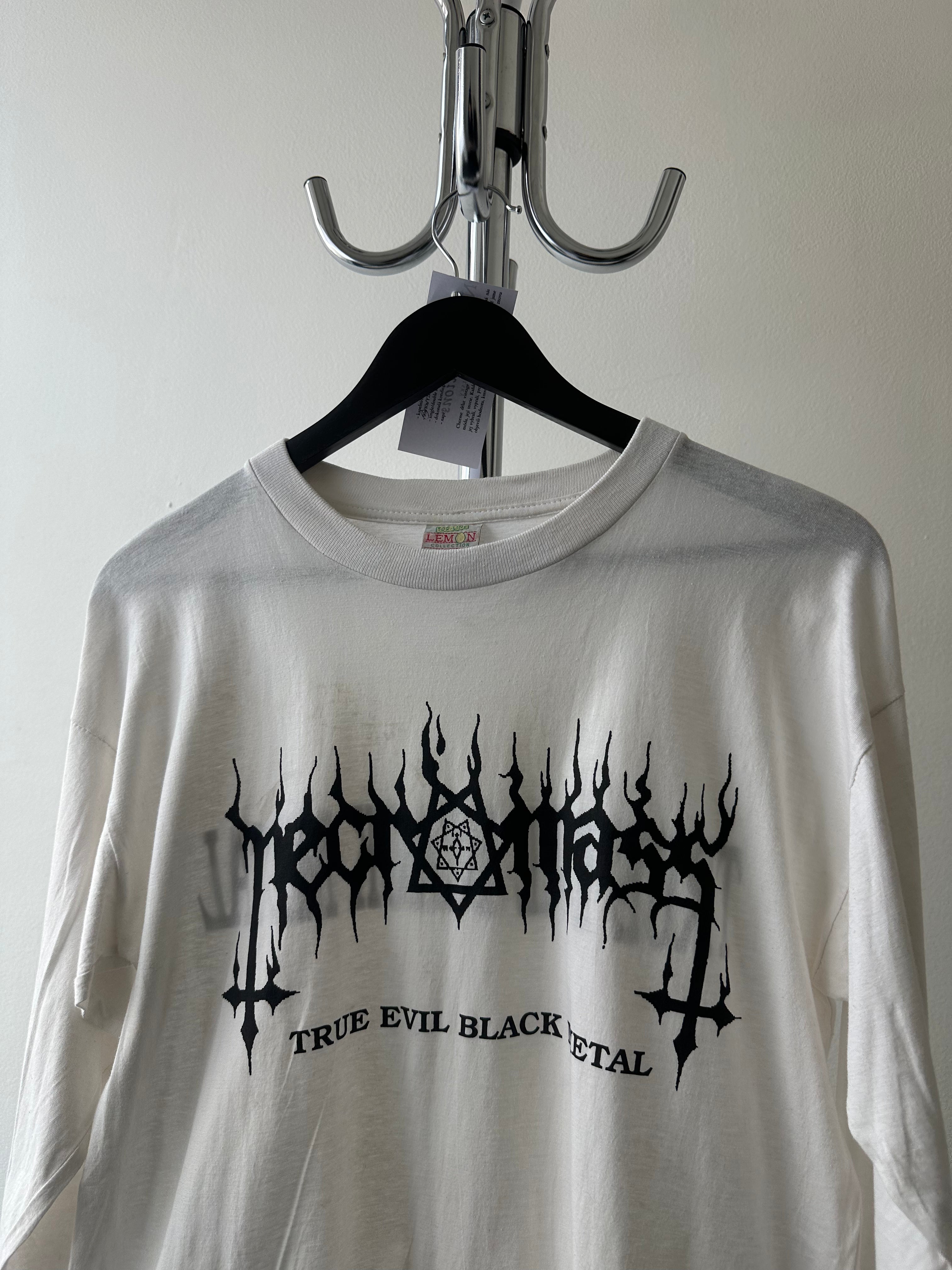 Vintage 1990s Necromass “True Evil Black Metal” Long Sleeve - size L