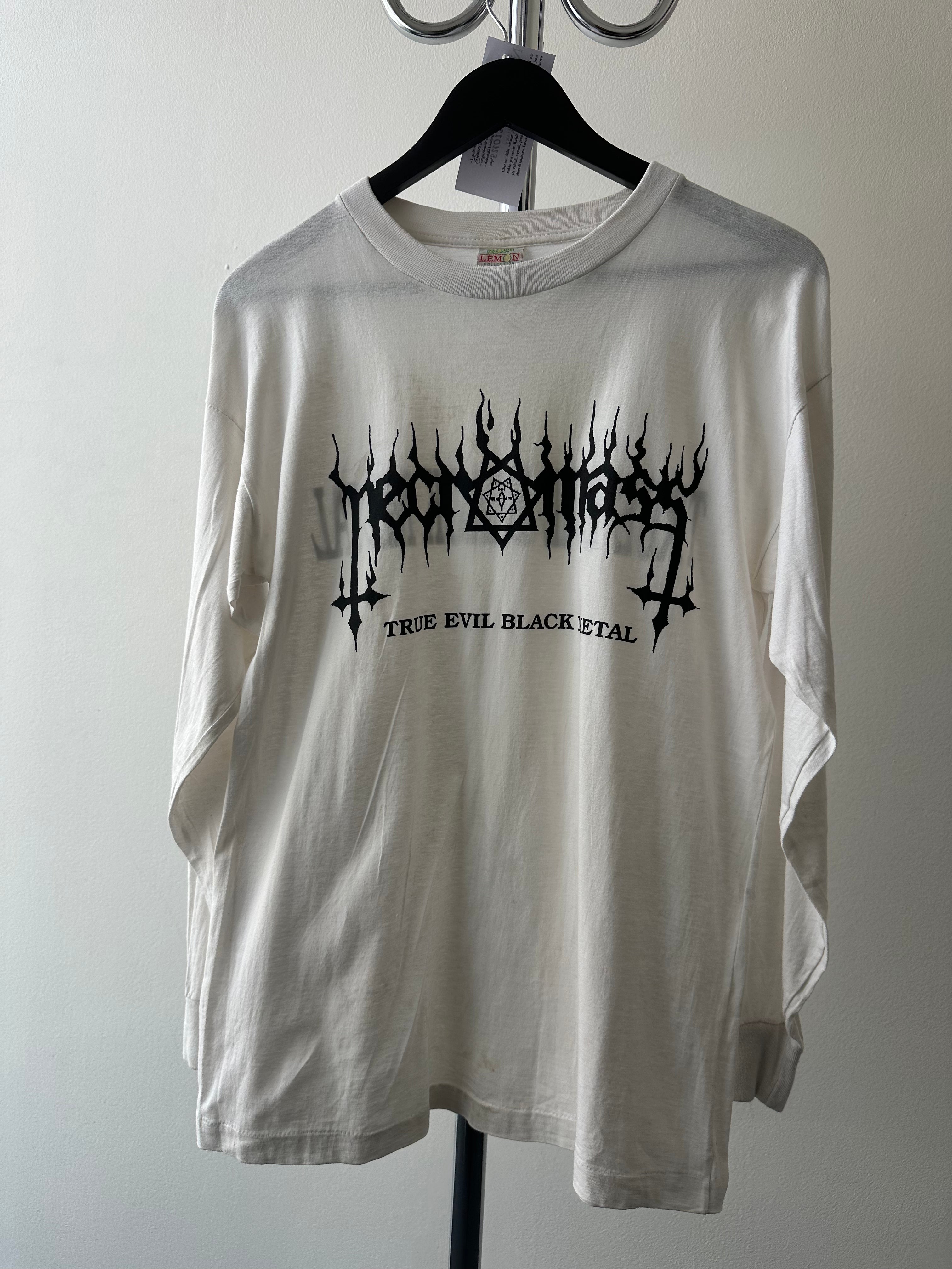 Vintage 1990s Necromass “True Evil Black Metal” Long Sleeve - size L