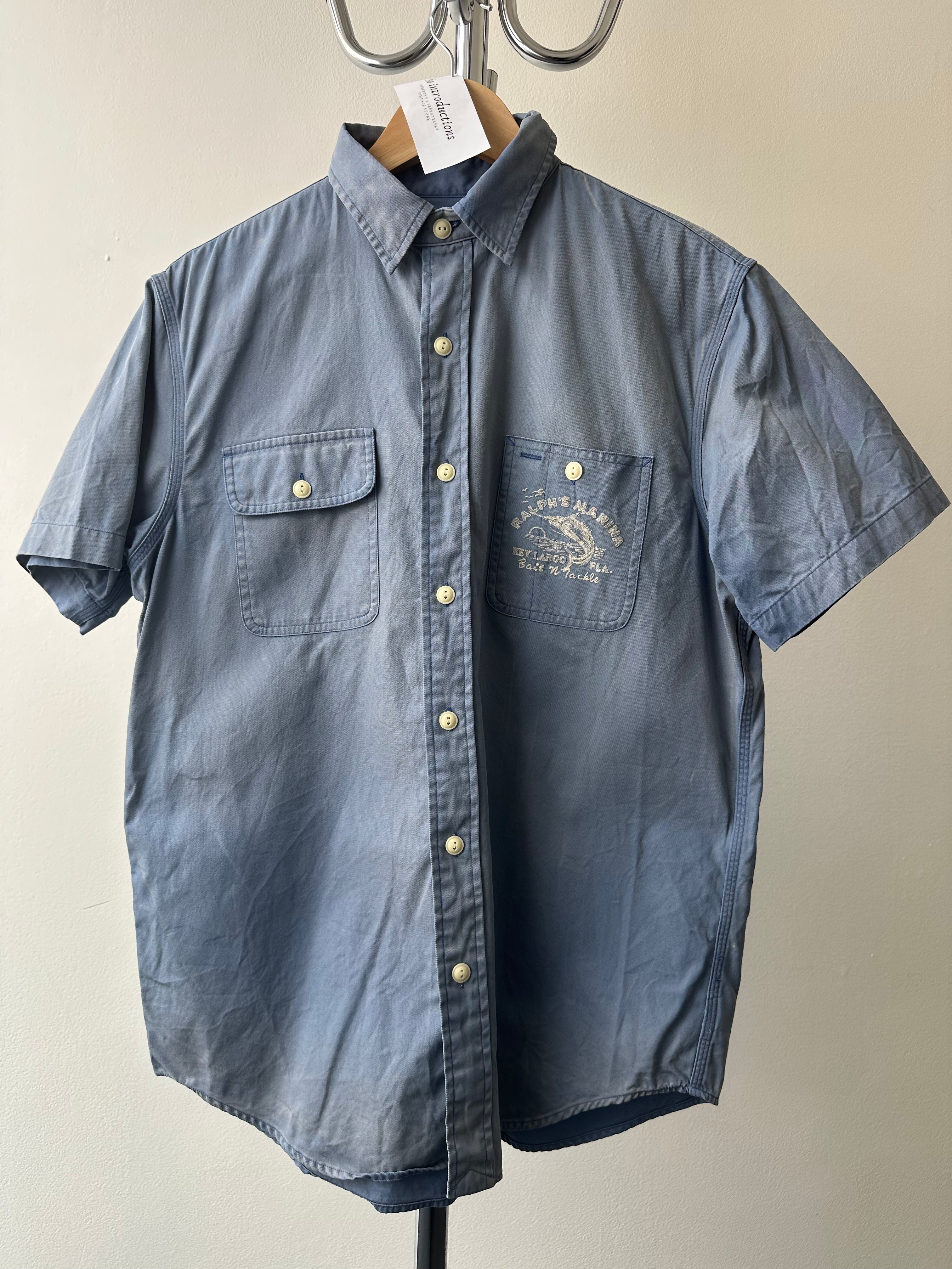 Vintage Polo Ralph Lauren Marina Faded Short-Sleeve Shirt - size M