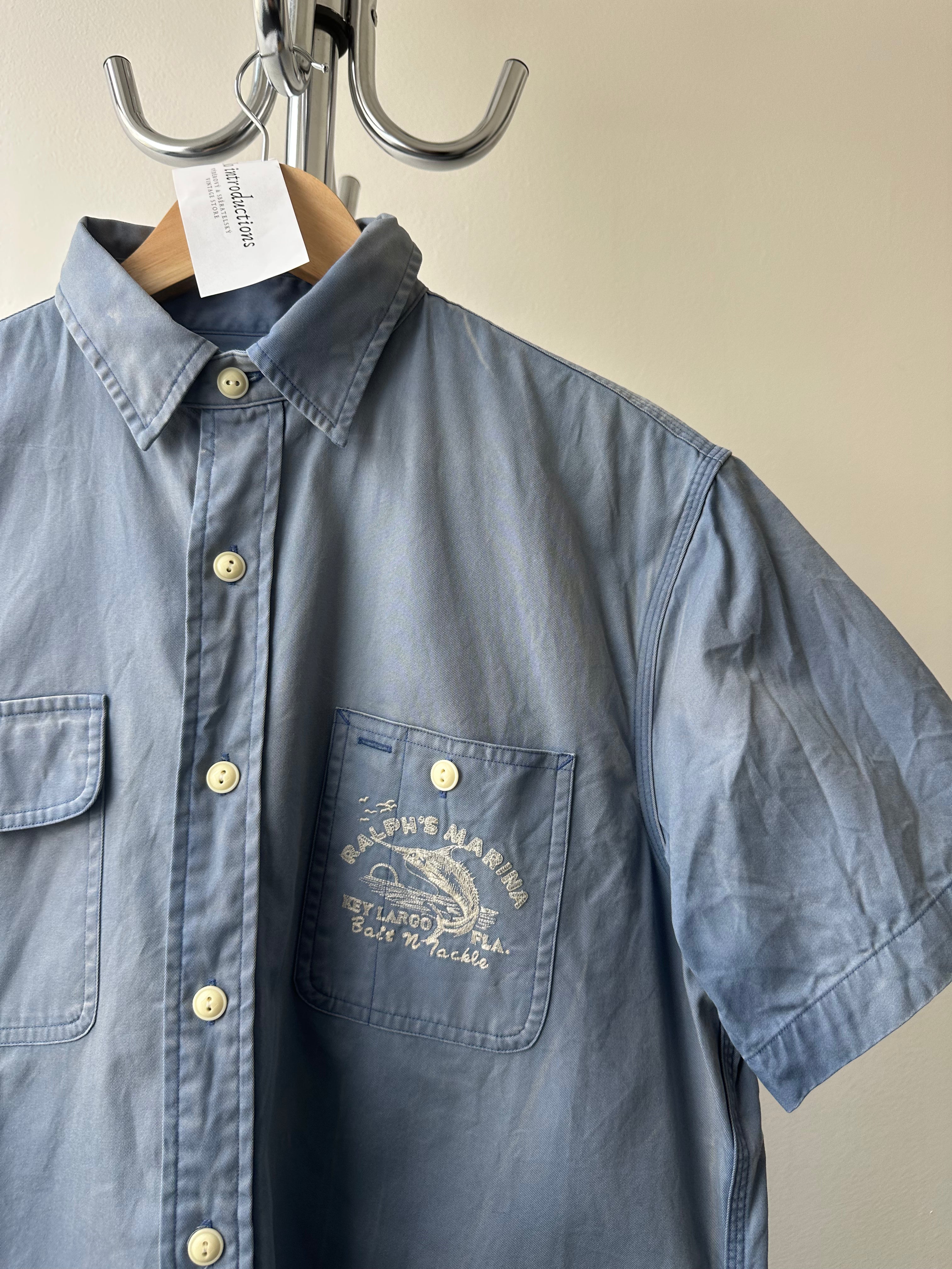 Vintage Polo Ralph Lauren Marina Faded Short-Sleeve Shirt - size M