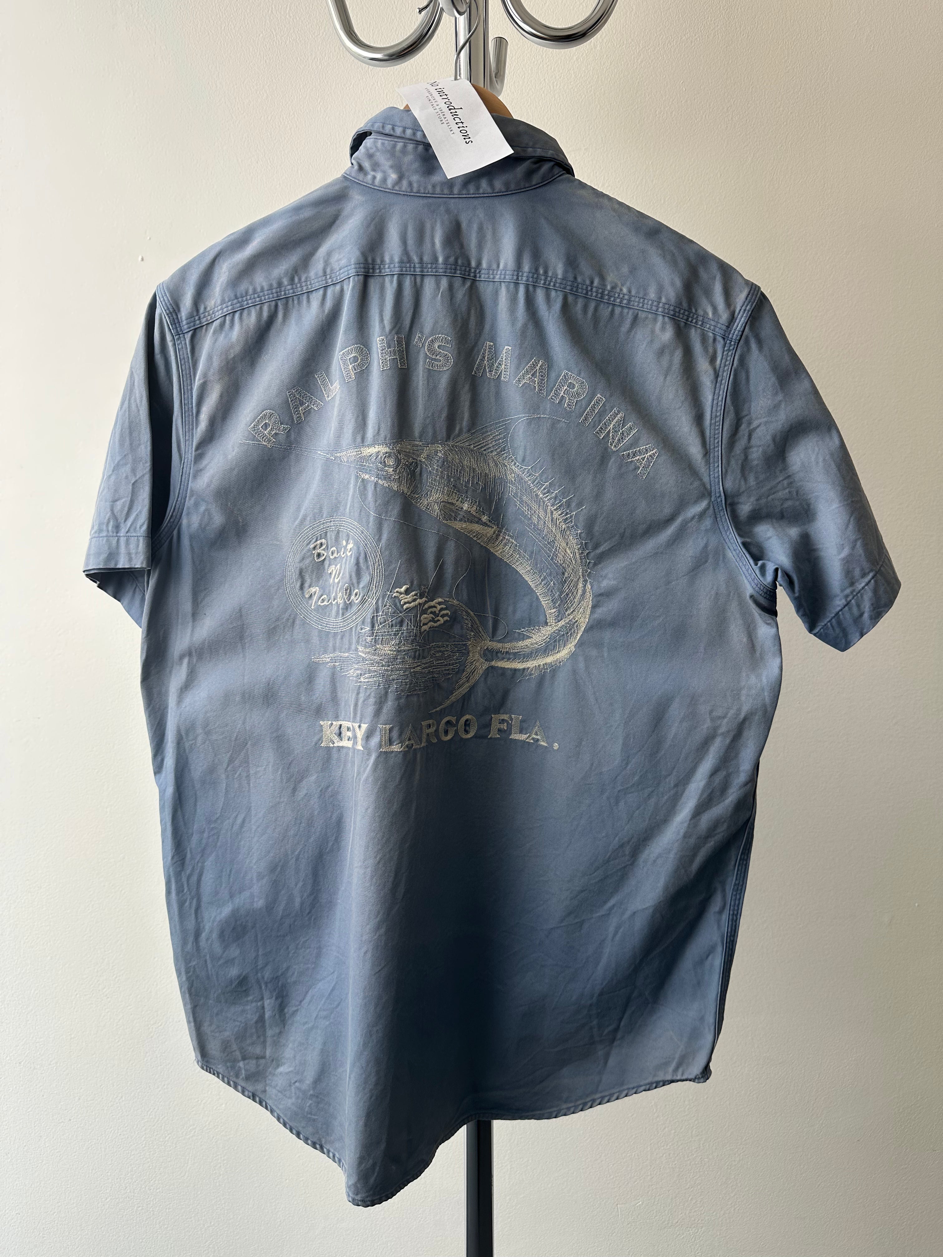 Vintage Polo Ralph Lauren Marina Faded Short-Sleeve Shirt - size M