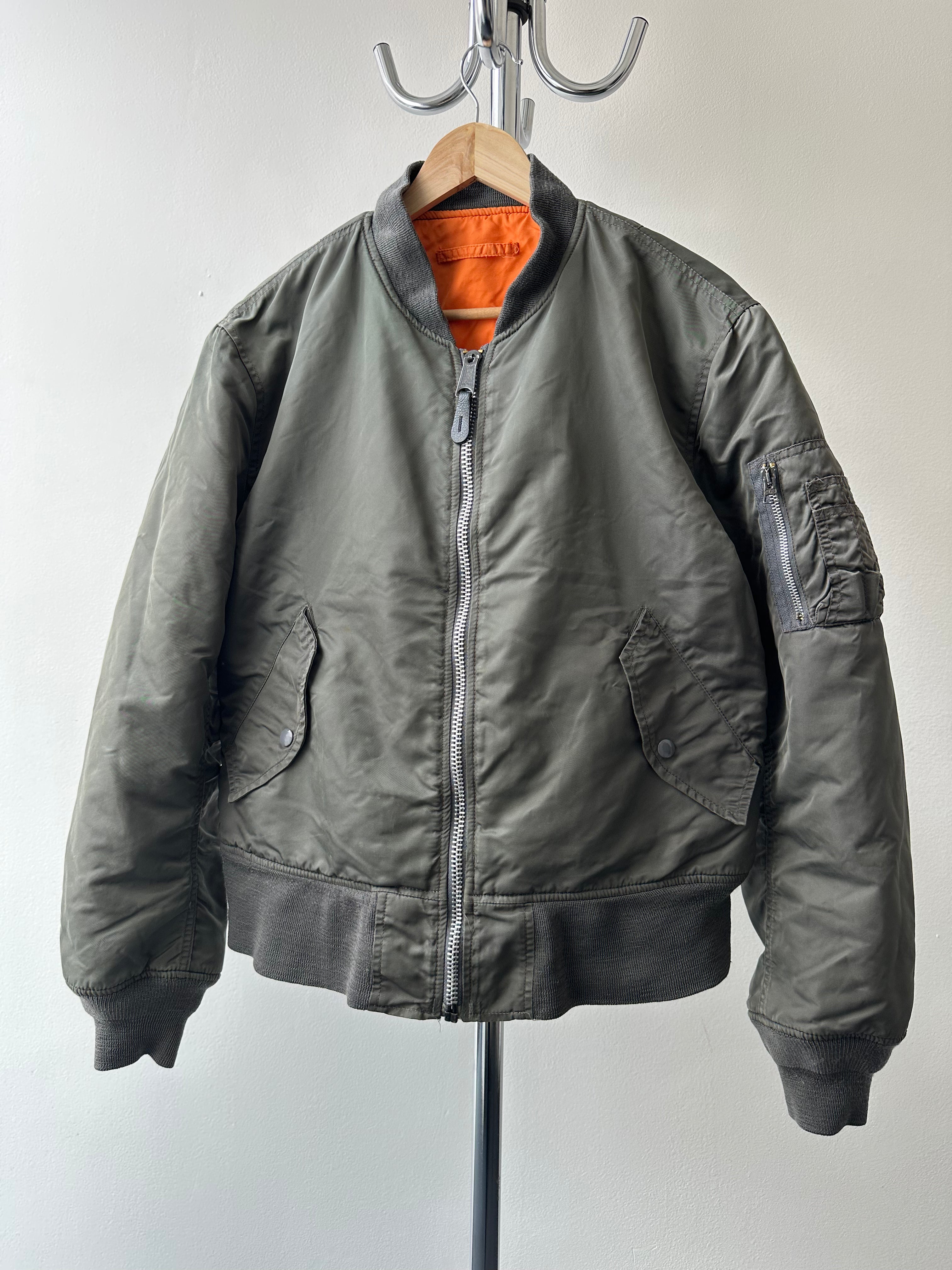 Vintage 1990s Alpha Industries MA-1 Bomber Flight Jacket - size M/L