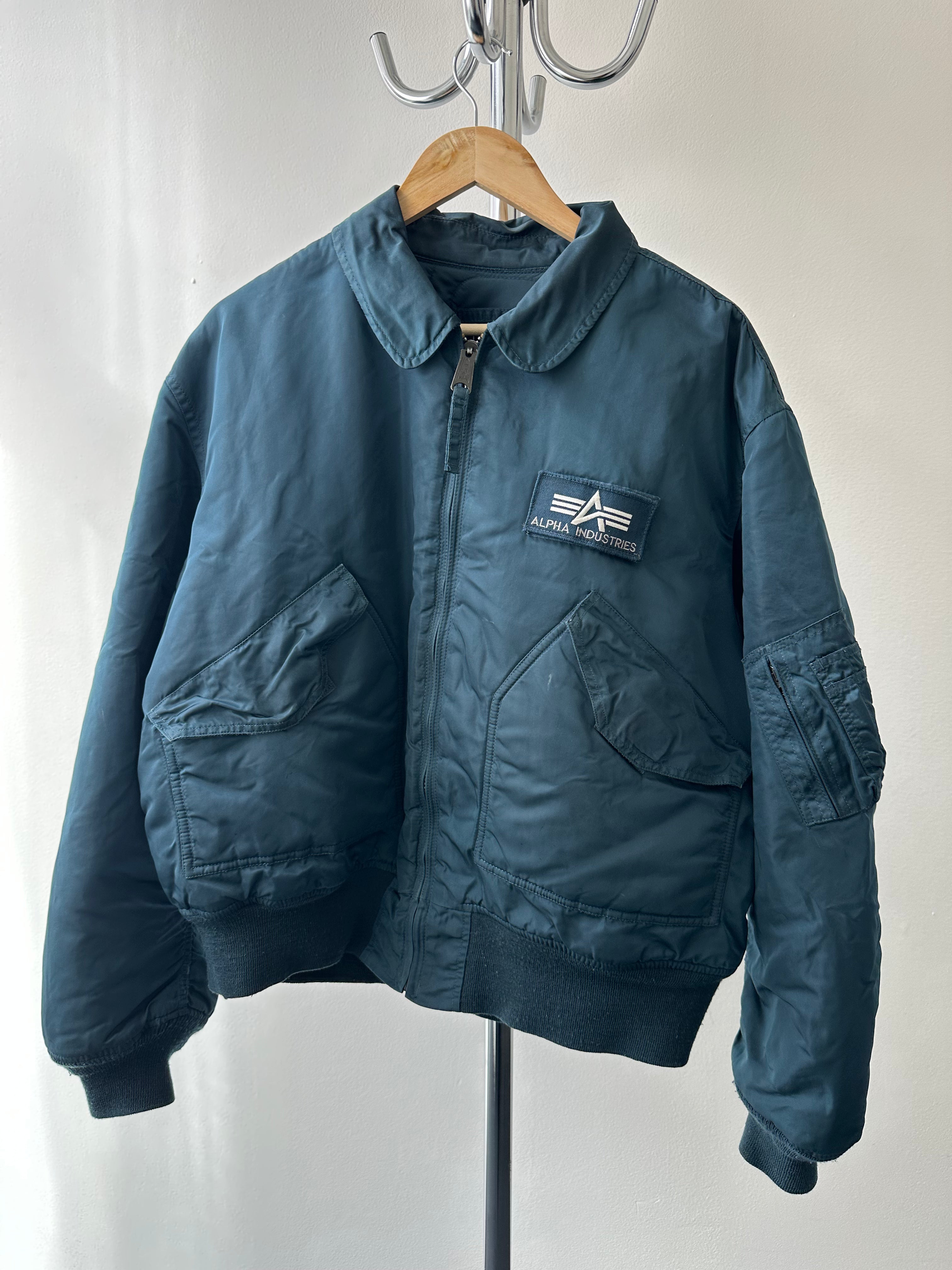 Vintage 1990s Alpha Industries B-15 Flight Jacket - size XL