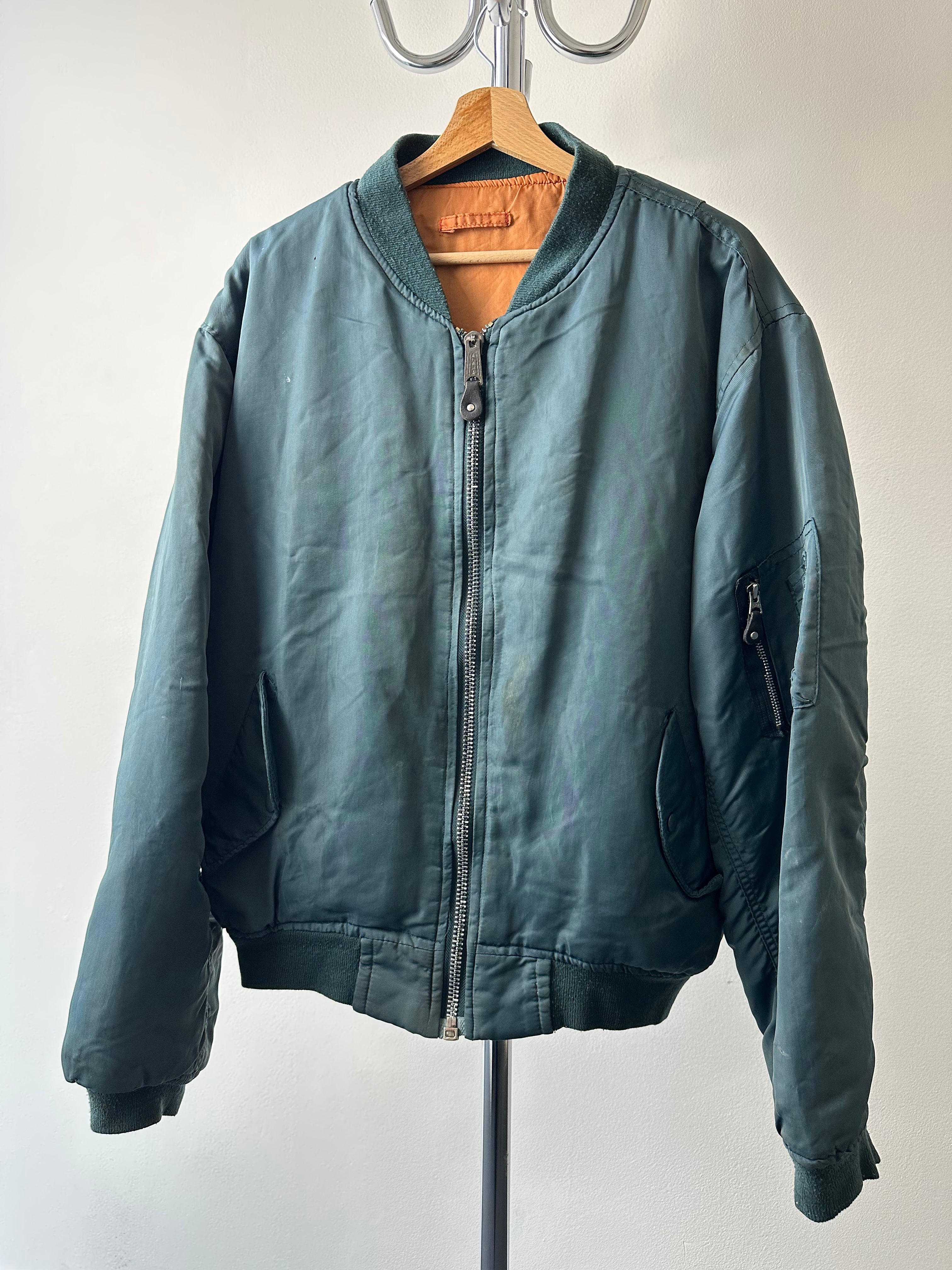 Vintage - 1980s Alpha Industries Trashed MA-1 Bomber Jacket - size XL