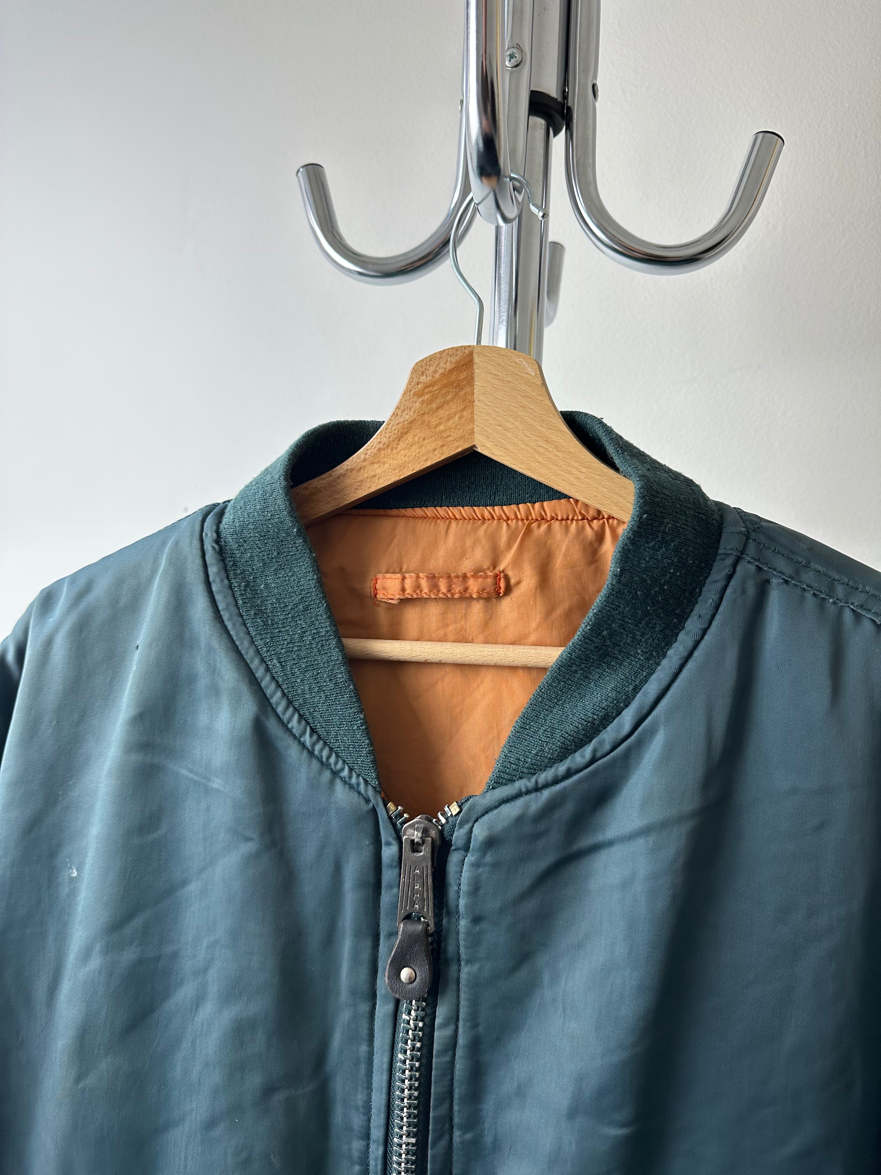 Vintage - 1980s Alpha Industries Trashed MA-1 Bomber Jacket - size XL