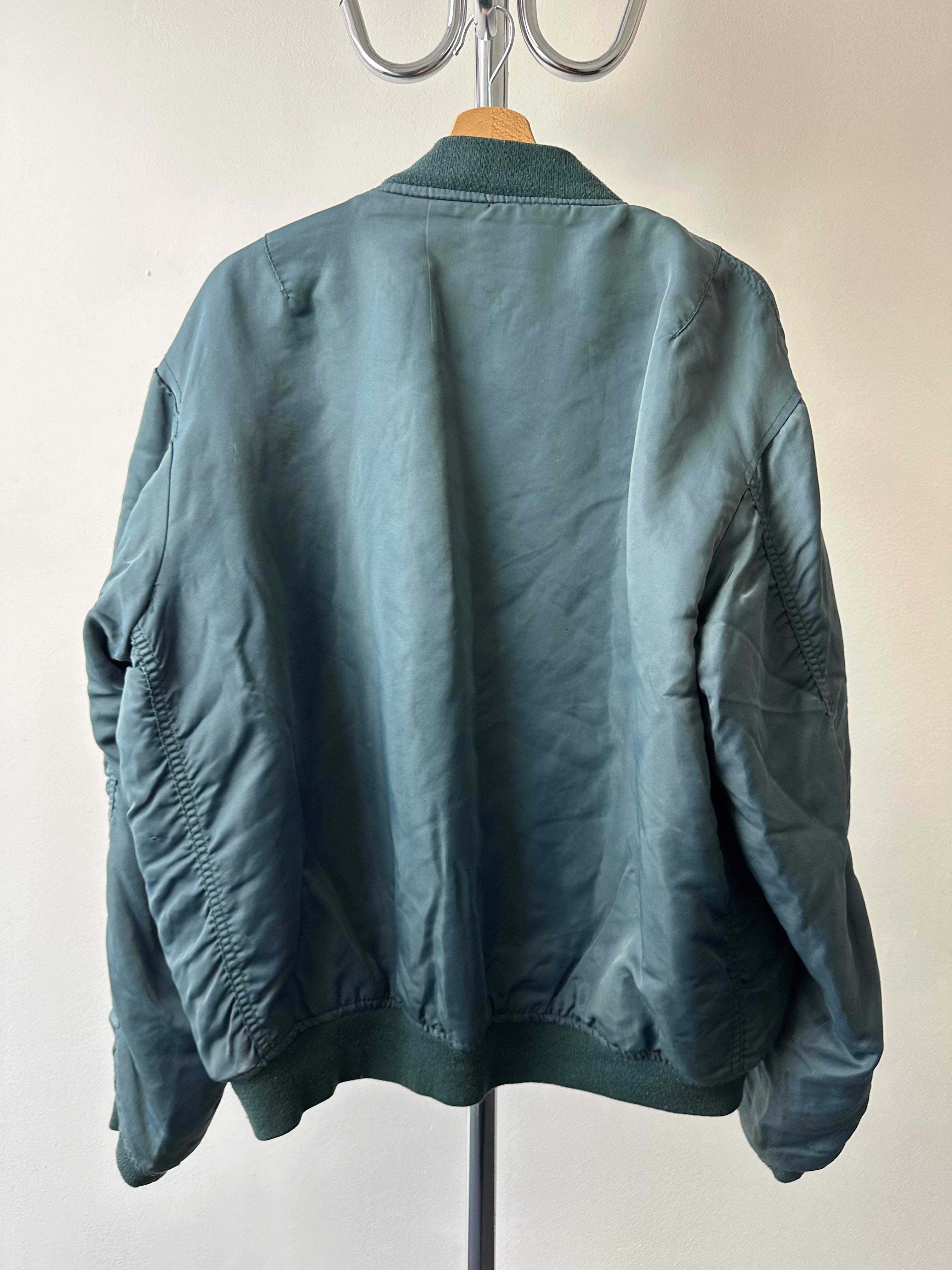 Vintage - 1980s Alpha Industries Trashed MA-1 Bomber Jacket - size XL