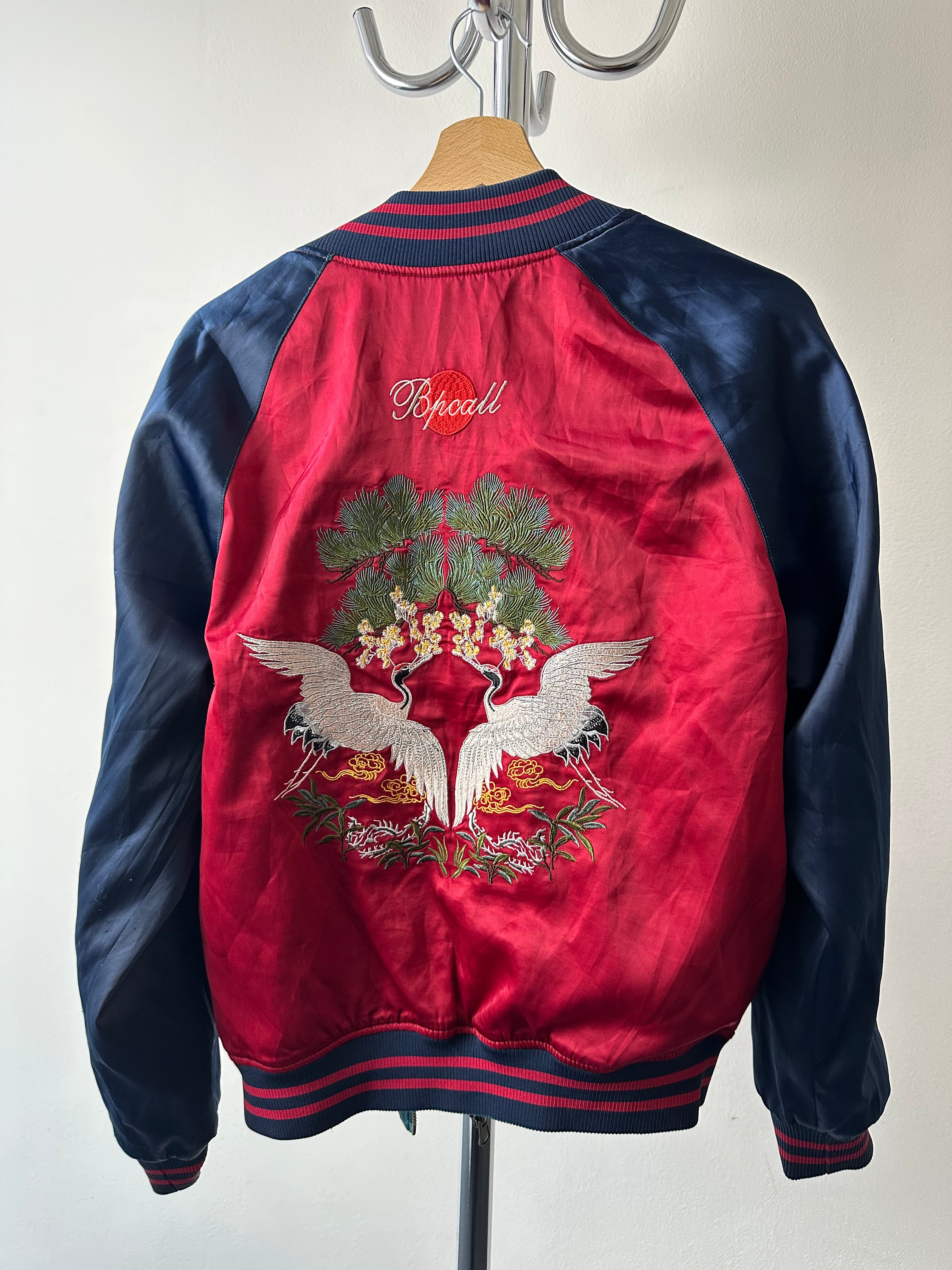 Vintage 1990s Reversible U.S. Navy Seabees Sukajan Japan - size M