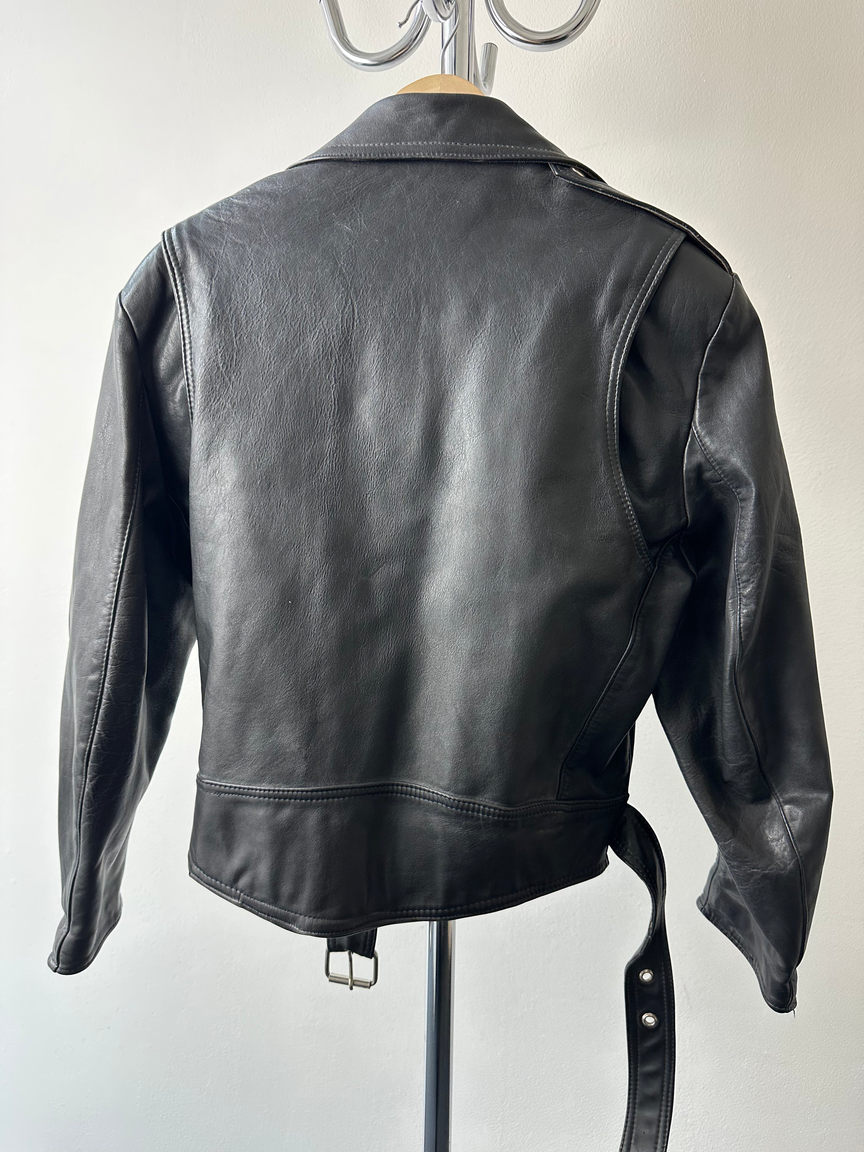 Vintage 1970s 1st Rope Japanese Leather Biker Jacket - size M