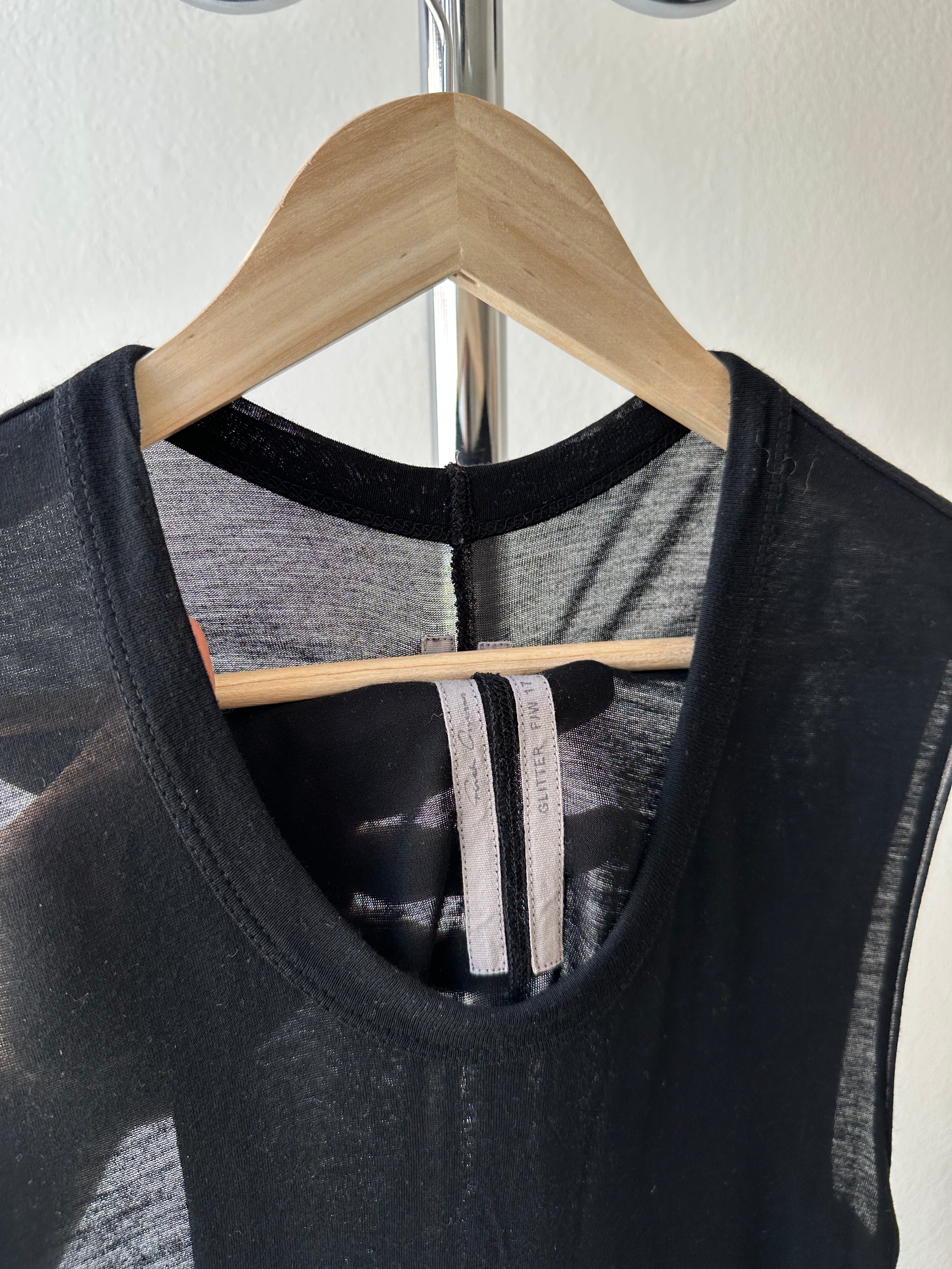 Rick Owens FW17 “Glitter” Sheer Tank Top - size M