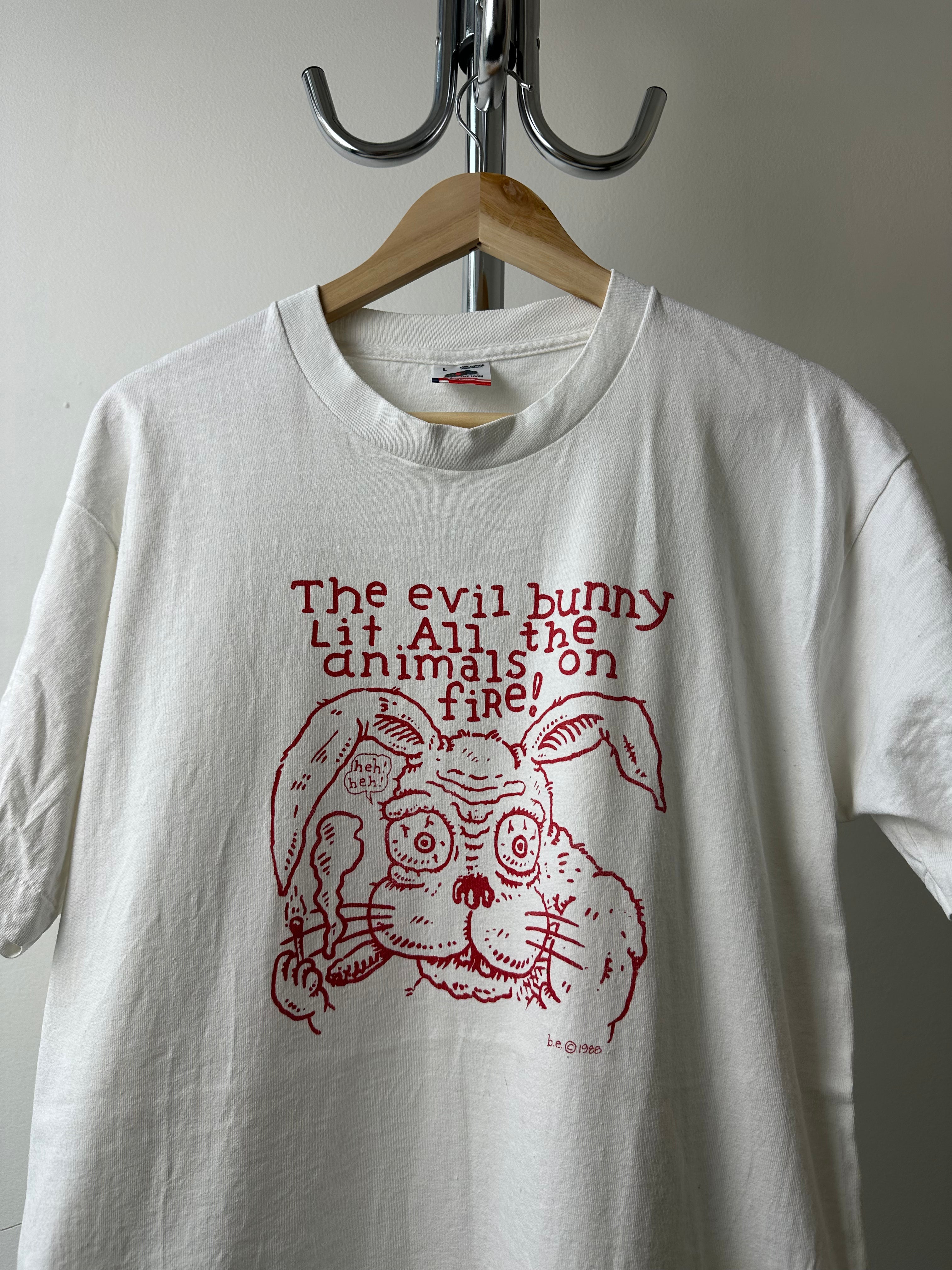 Vintage 1980s “The evil bunny” Art T-shirt - size L