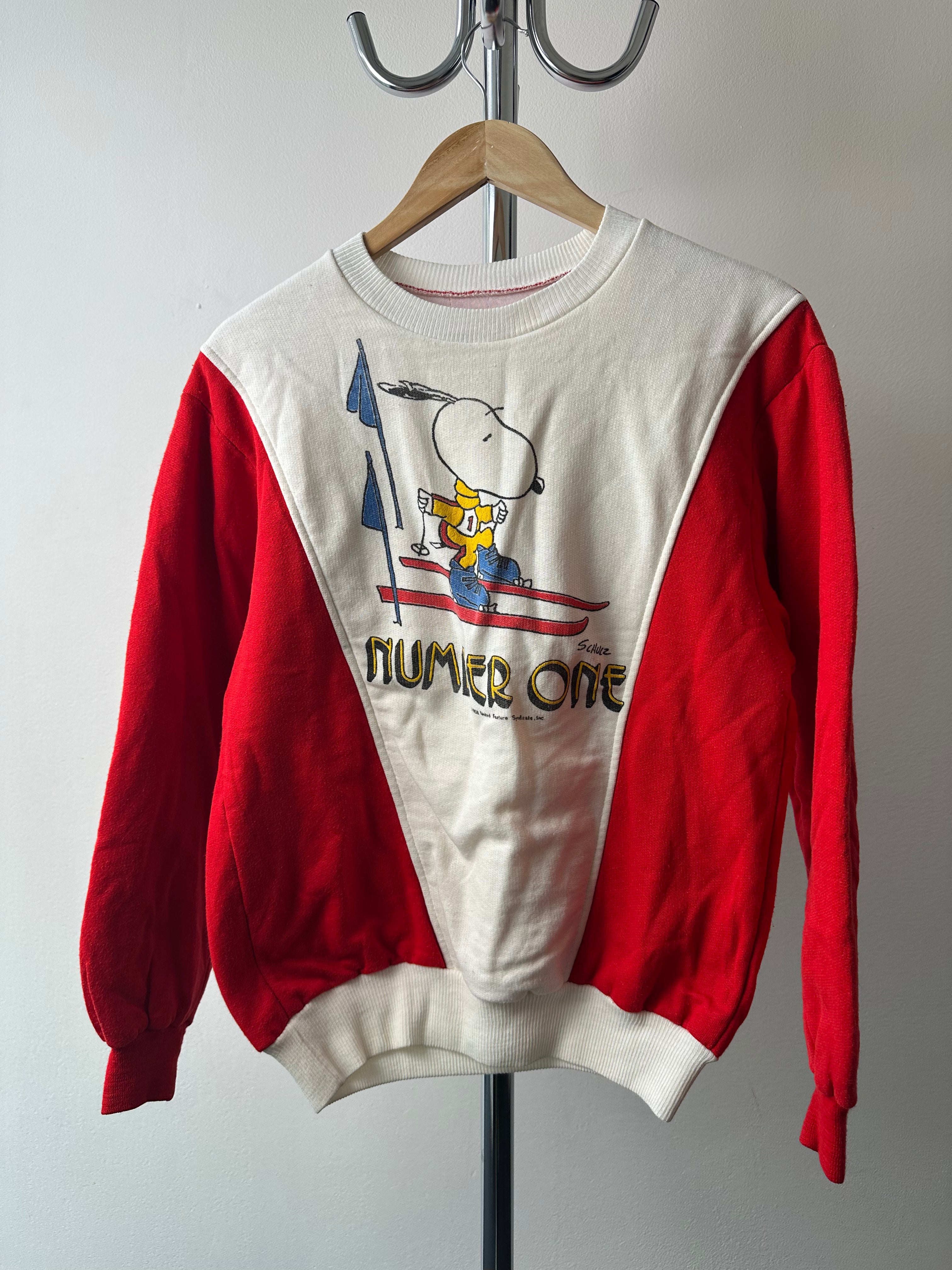 Vintage 1960s Peanuts Snoopy "Number One" Crewneck - size M