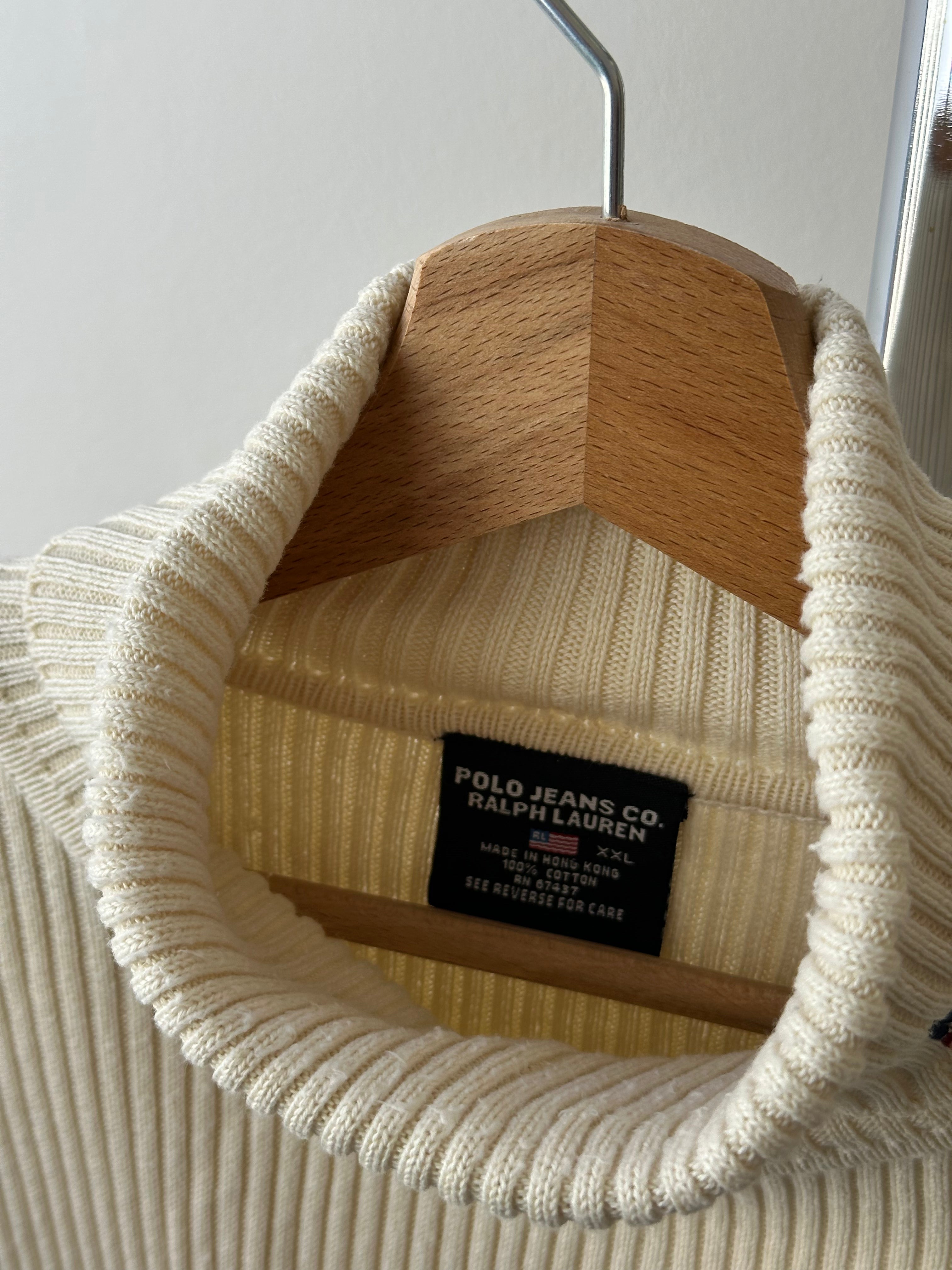 Vintage Polo Ralph Lauren Ribbed Turtleneck Knit - size L/XL