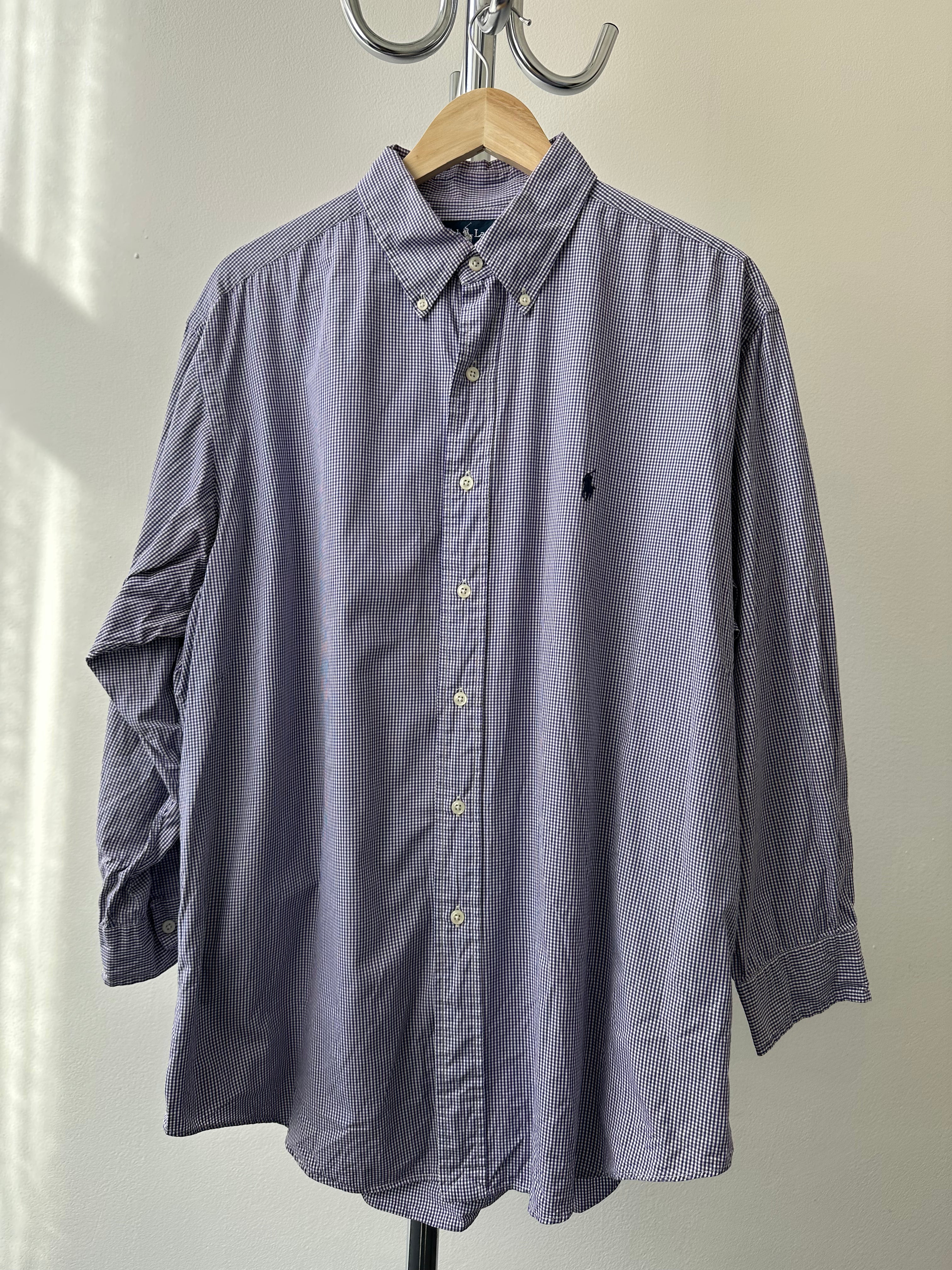 Vintage Polo Ralph Lauren Gingham Button-Down Shirt - size L