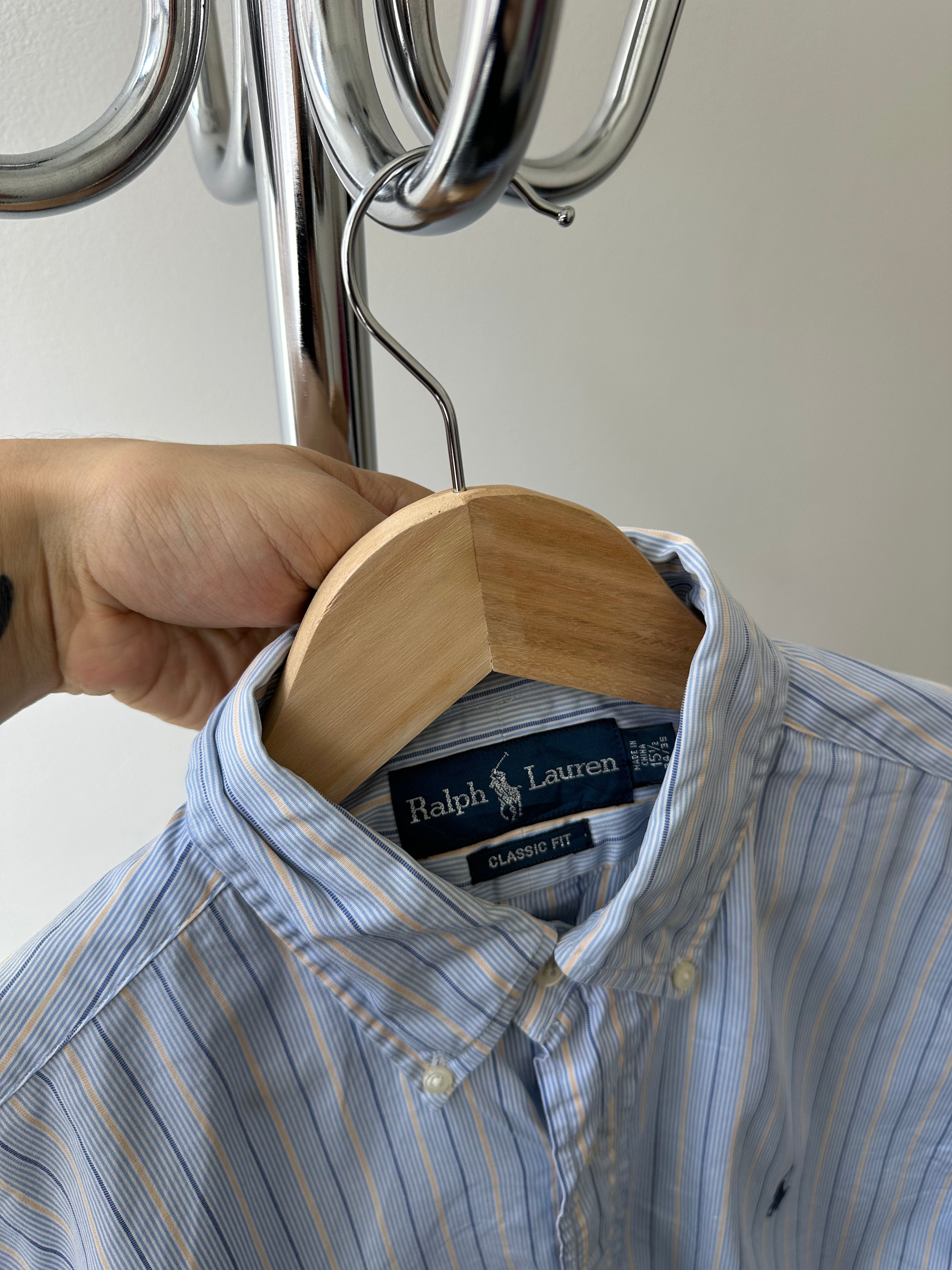 Vintage Polo Ralph Lauren Striped Oxford Shirt - size M