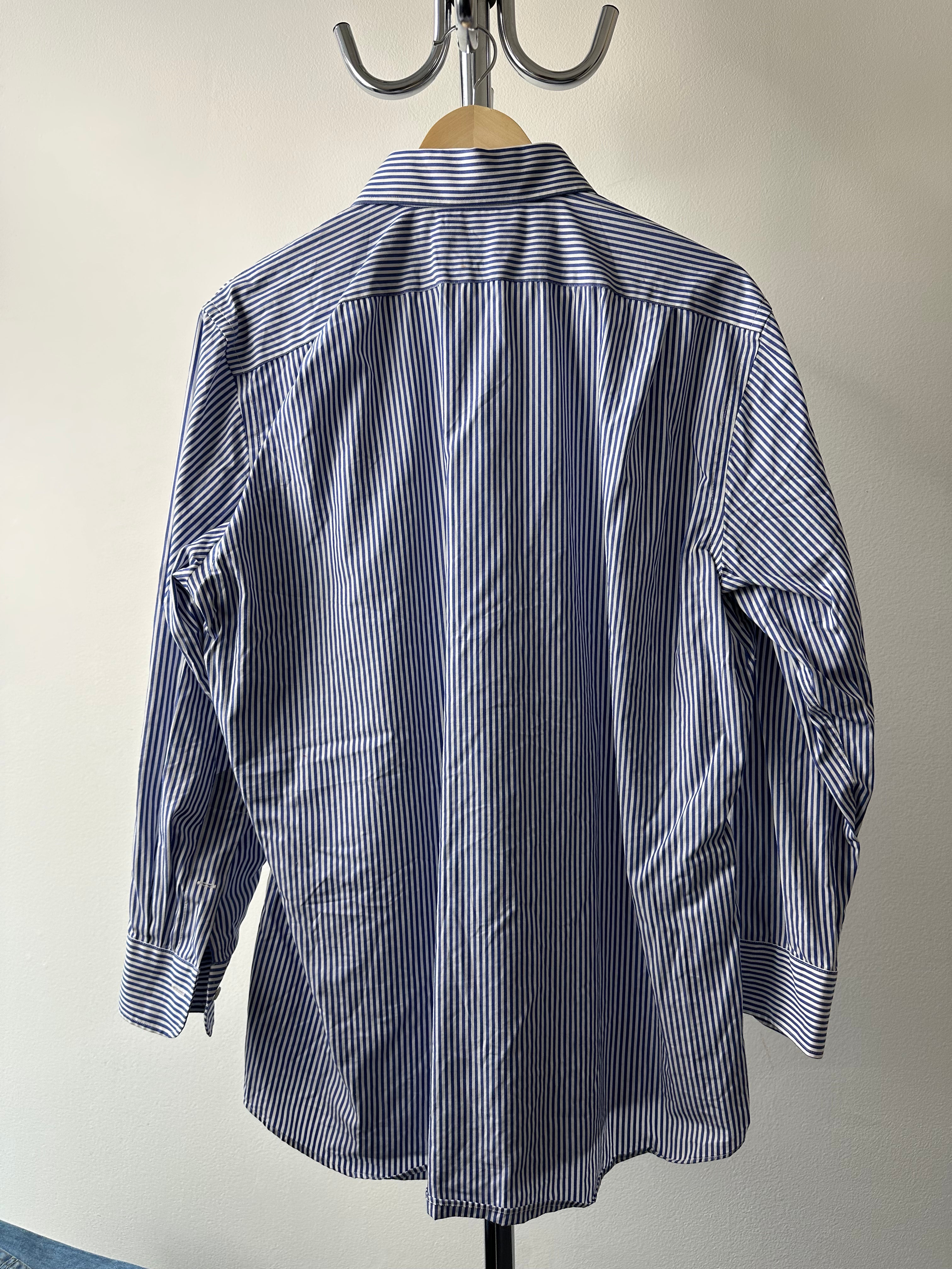 Vintage Ralph Lauren Blue Striped Shirt - size L