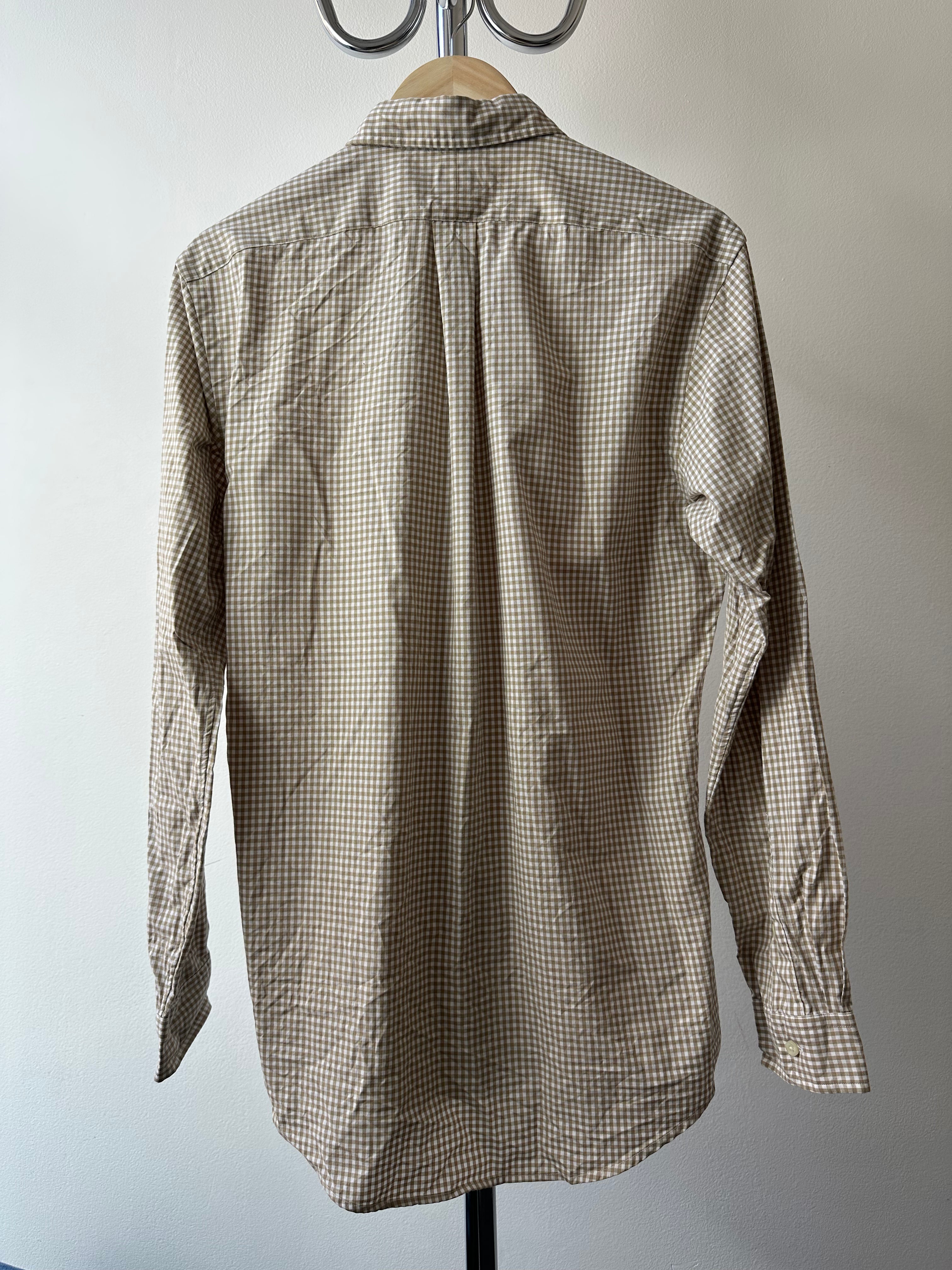 Vintage Polo Ralph Lauren Brown Micro-Check Shirt - size M